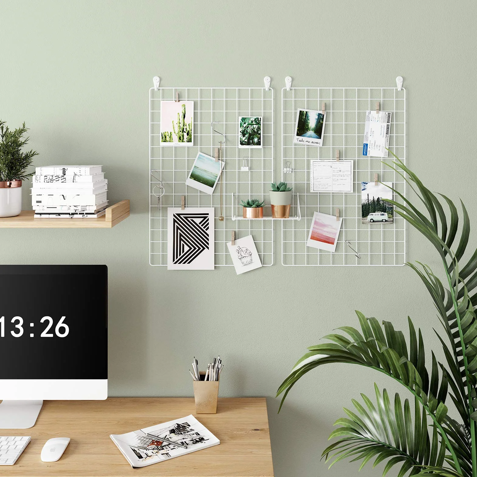 SONGMICS Cadre photo mural 65 x 45 cm Lot de 2 Blanc LPP02W