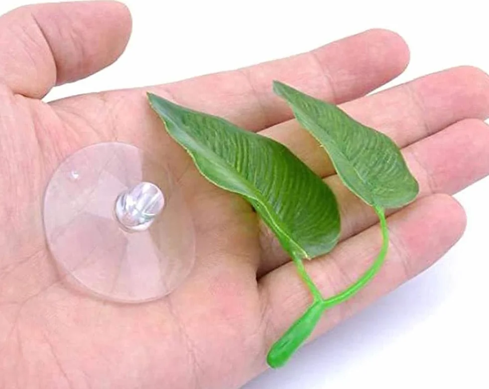 Poisson Jouets réutilisable Plante en Plastique Betta hamac lit de Feuilles pour Aquarium