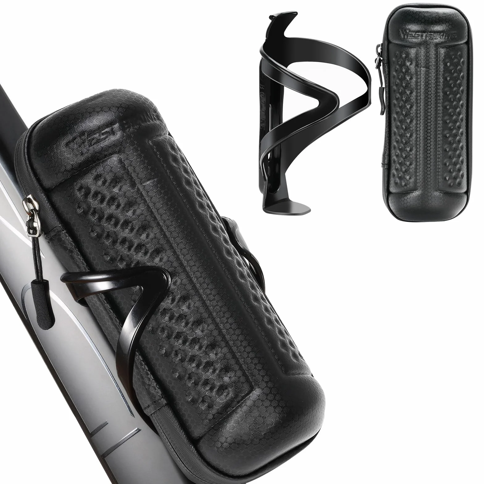 Sac à Outils de Vélo pour Porte Bouteille d'eau, Sac de Rangement, Noir
