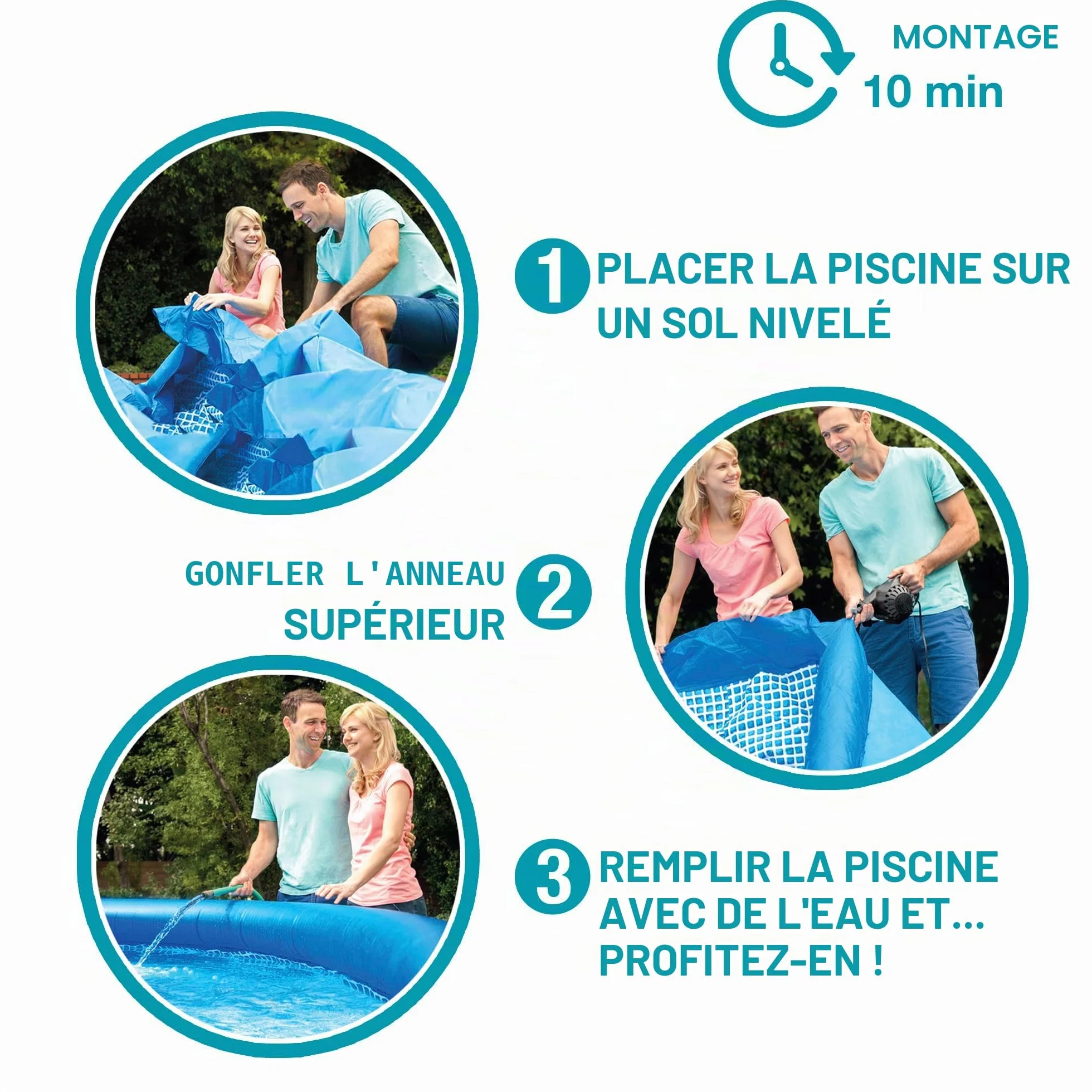 Intex piscinette Easy Set autoportante 3,05 x 0,61m