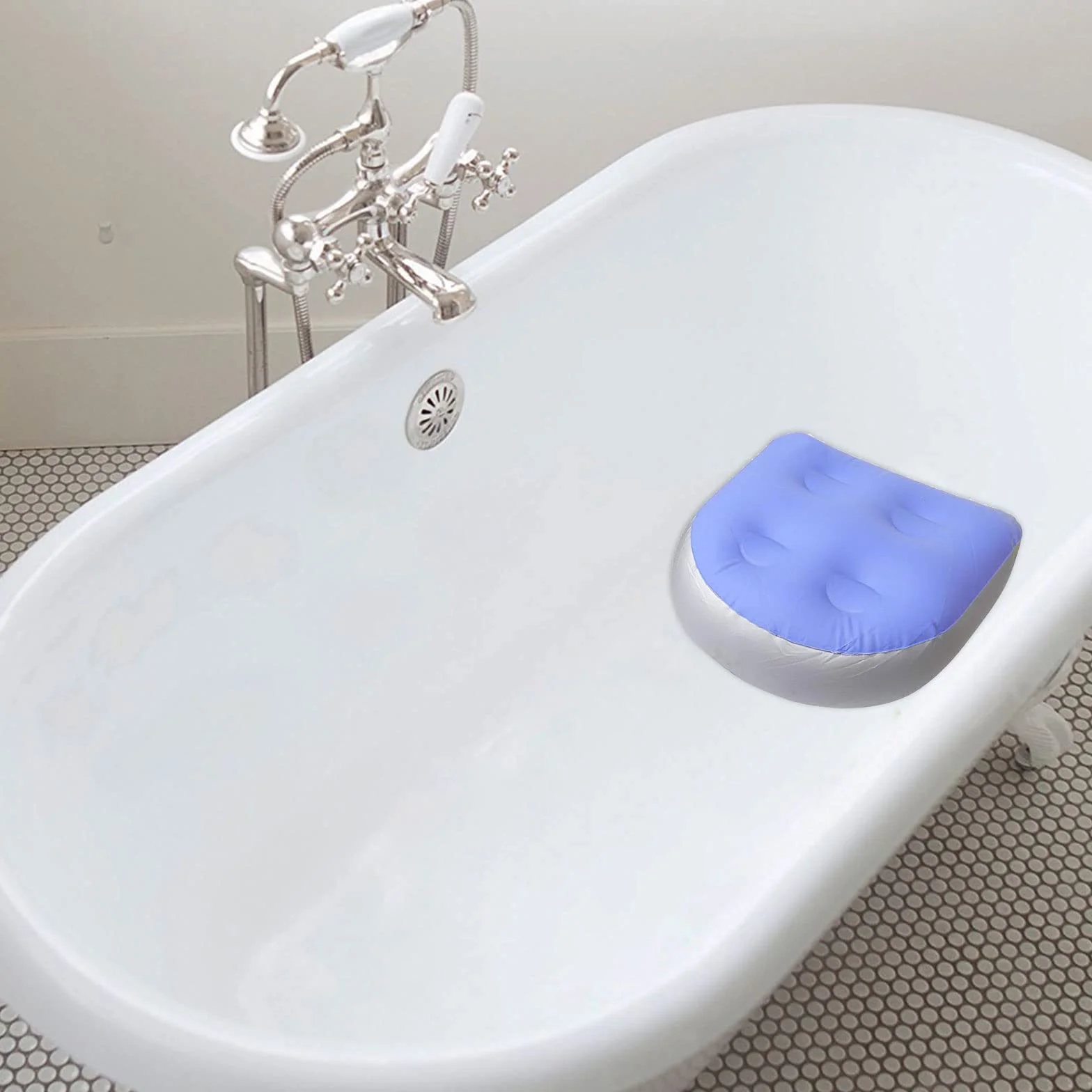 Siège D'appoint Gonflable pour Spas et Bain à remous Support Dorsal Bleu