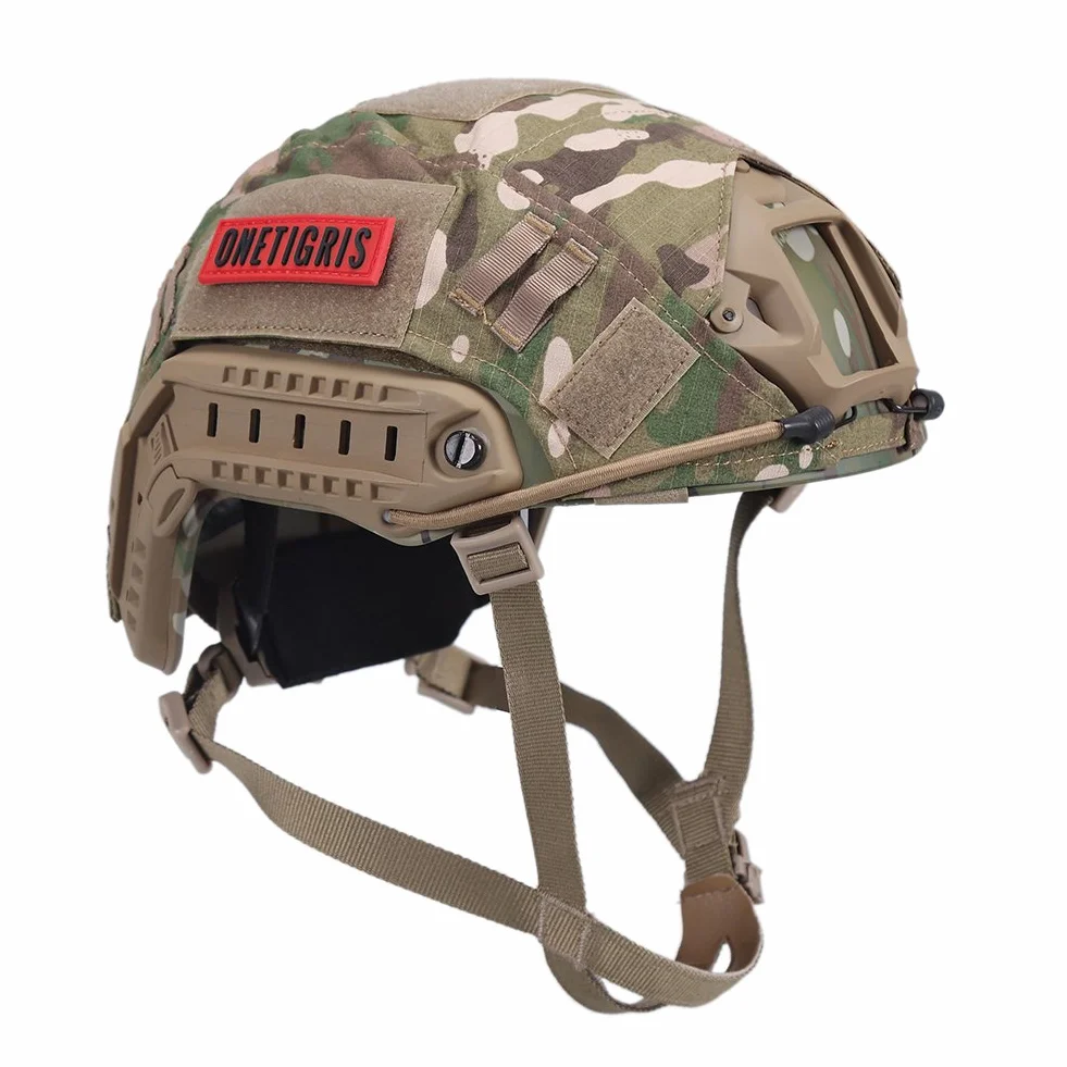 Onetigris Casque Tactique Type PJ Airsoft avec Housse et Lunettes de Montage NVG