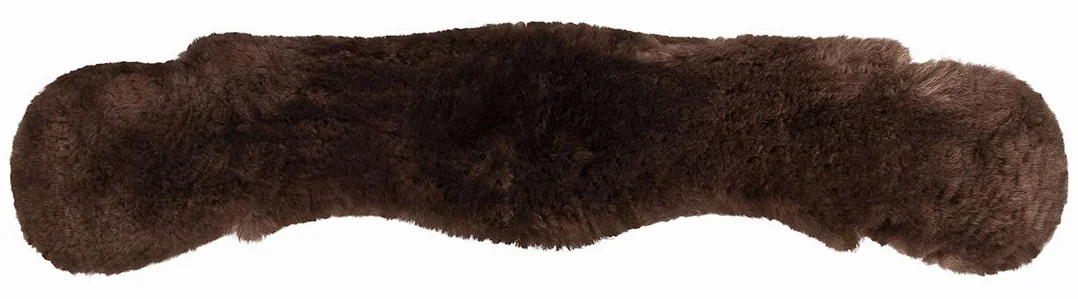 Equinate Western Sangle de selle anatomique en peau d'agneau véritable Marron 90 cm