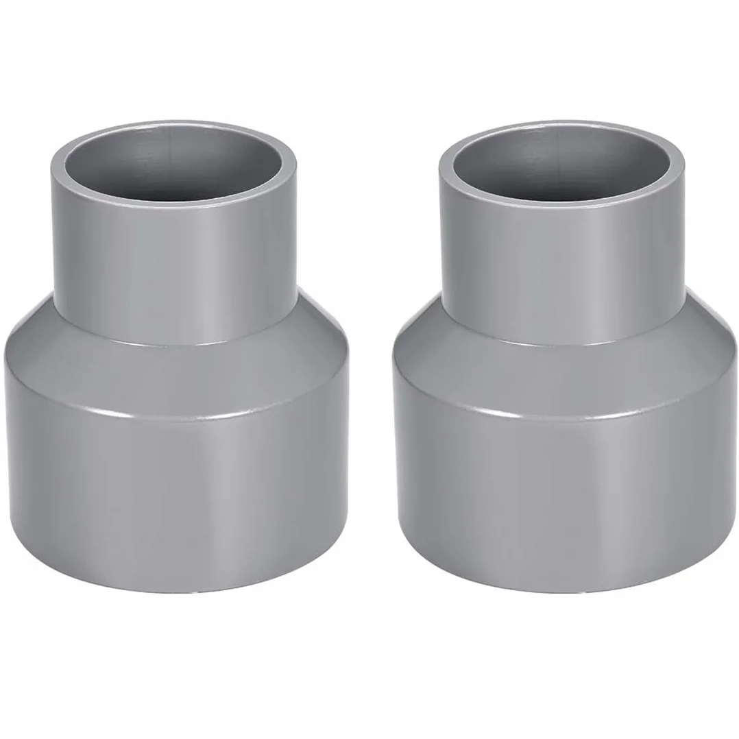 Raccords Réducteurs PVC DWV 50mm x 75mm Adaptateur Tuyau Connexion Étanche Gris