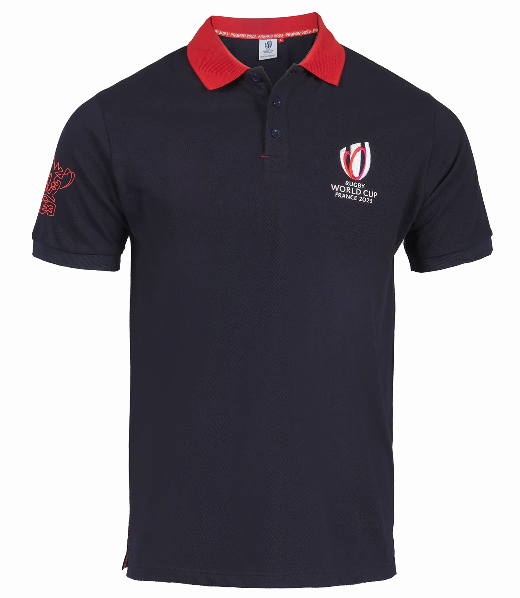 Rugby World Cup Polo RWC - Collection Officielle Coupe du Monde de Rugby 2023 - Taille L