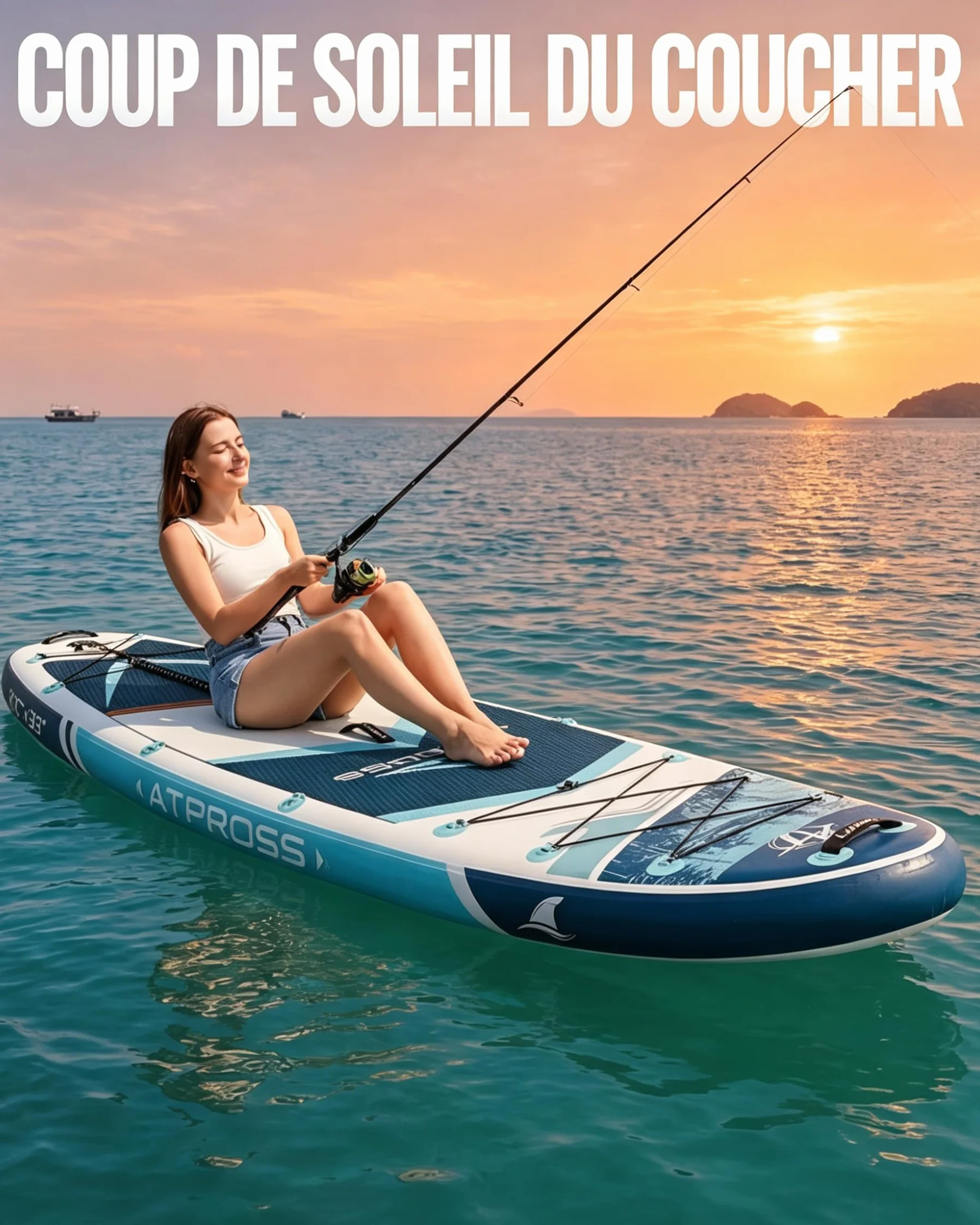Stand Up Paddle Gonflable Adulte avec Siège Kayak & Accessoires, 320x84cm Planche de Sup Extra Large pour 2 Personnes, Charge 200kg, Kayak Gonflable 2 Places Stable et Antidérapant pour Surf