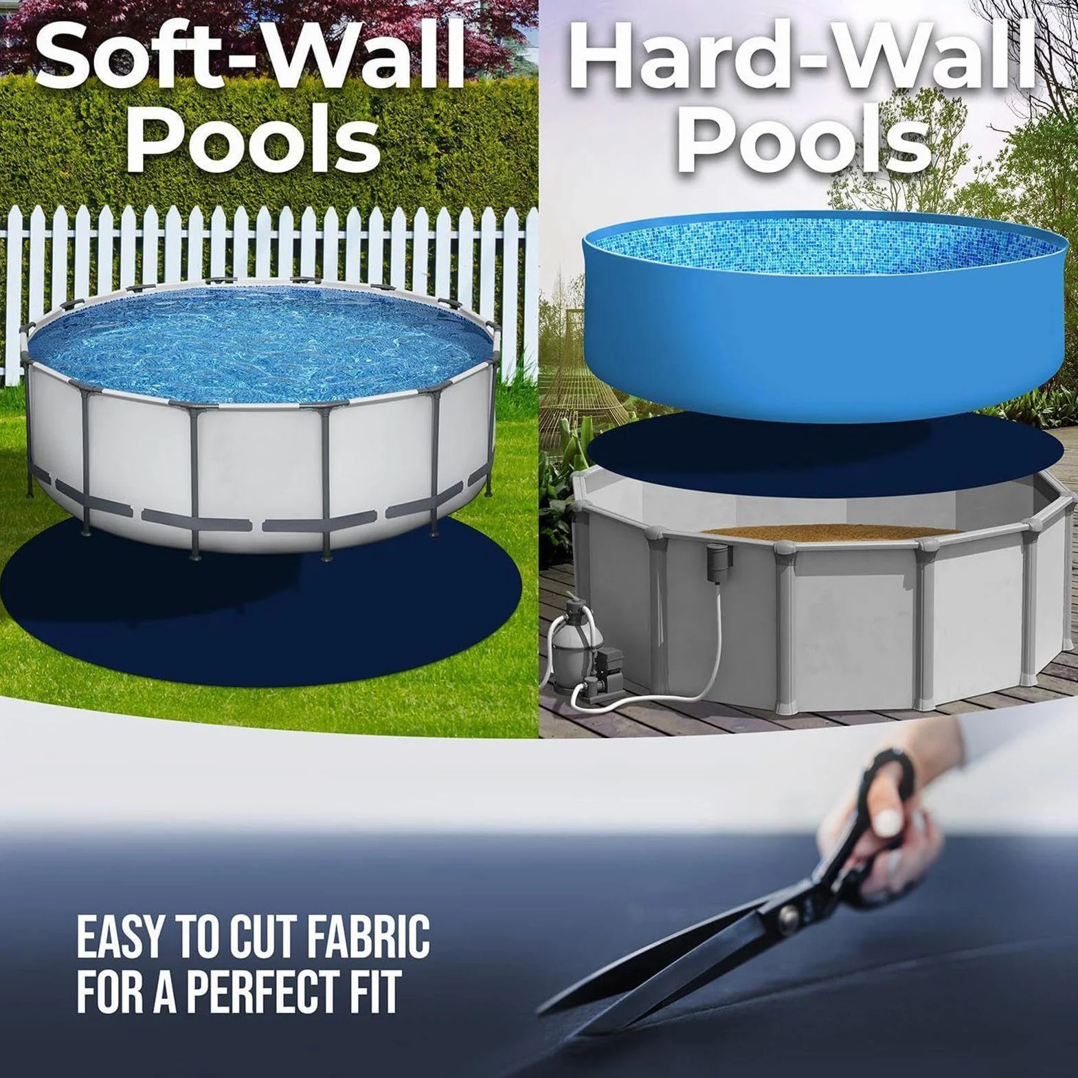 Tapis De Sol Piscine Geotextile Anti-perforation Protection Extérieure Rond Dalle Piscine Hôtels