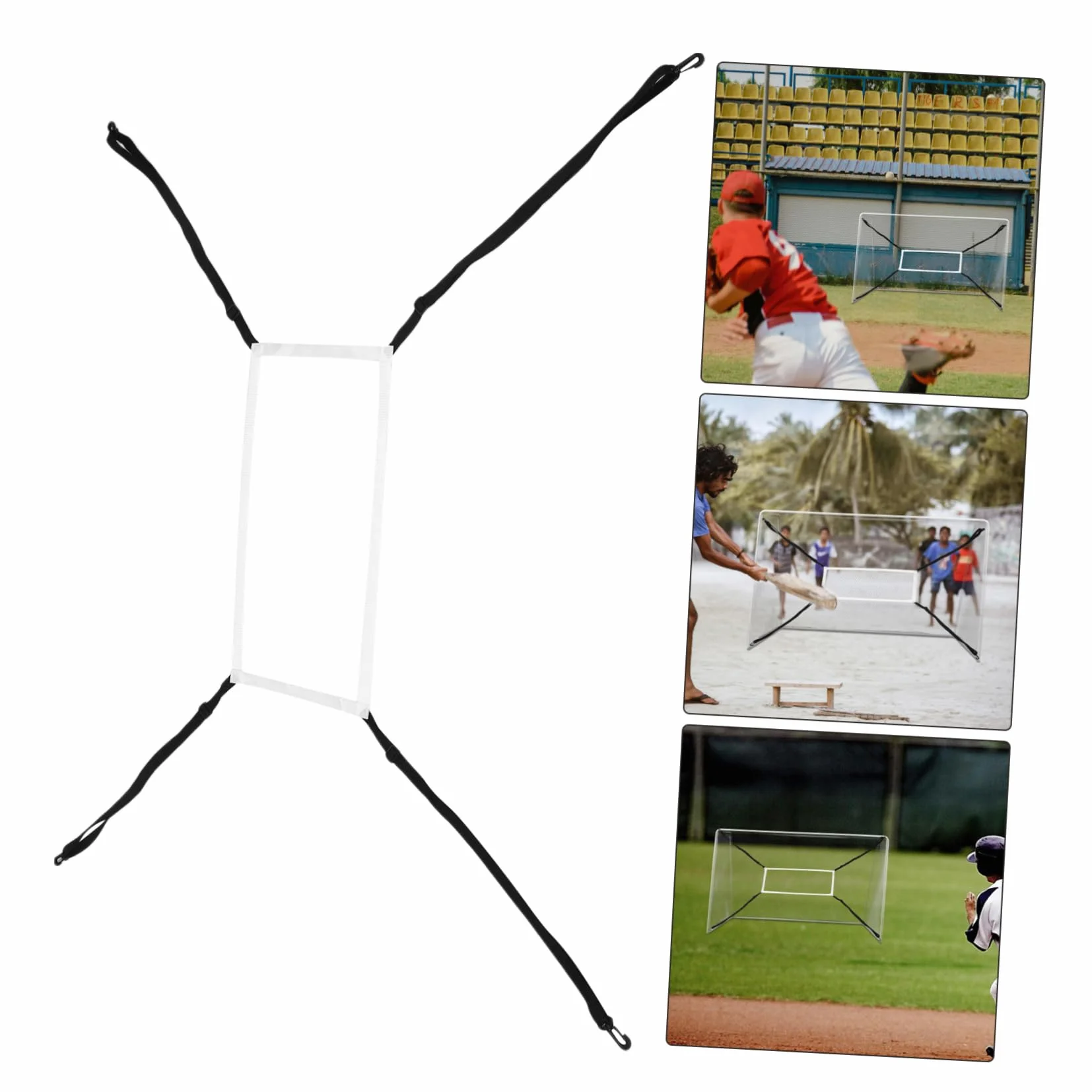 Kisangel Filet D'entraînement Lancer et Frappe pour Baseball et Softball en Polyester Hauteur Réglable, Cible de Lancer pour Entraînement Sportif