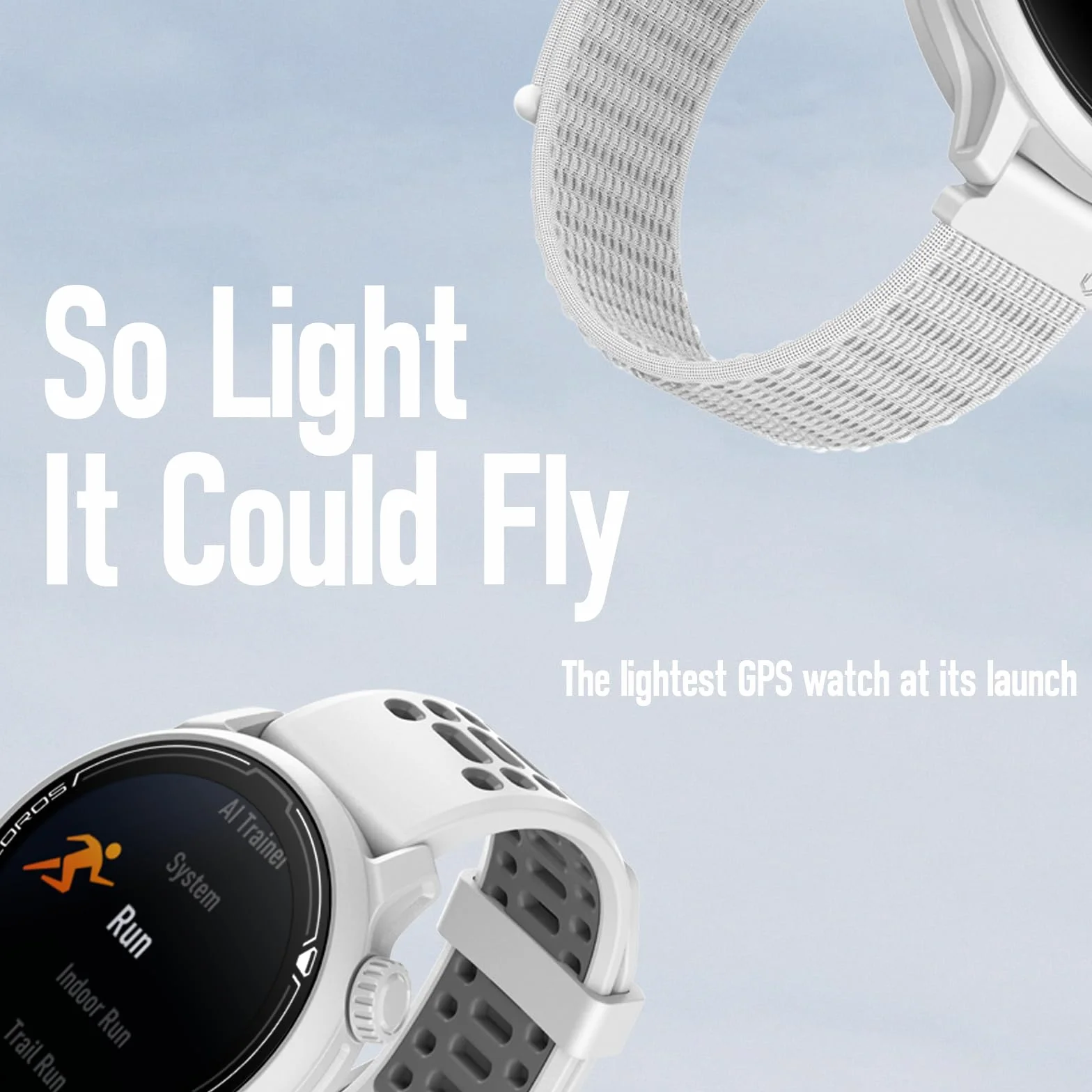 COROS Pace 2 Montre GPS de Sport Cardiofréquencemètre 20 Jours Batterie Baromètre Bleu