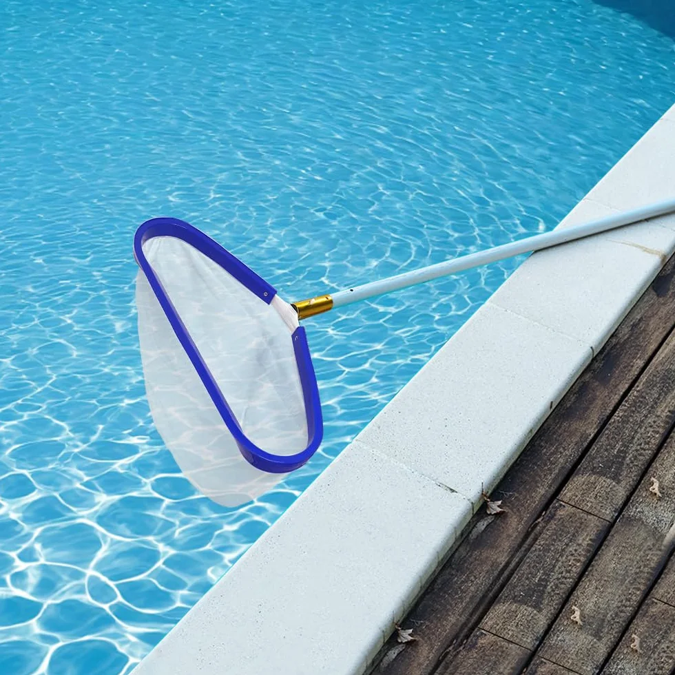 Épuisette Piscine Fond Professionnelle Maille Extra Fine Cadre Aluminium pour Piscine Spa Étang