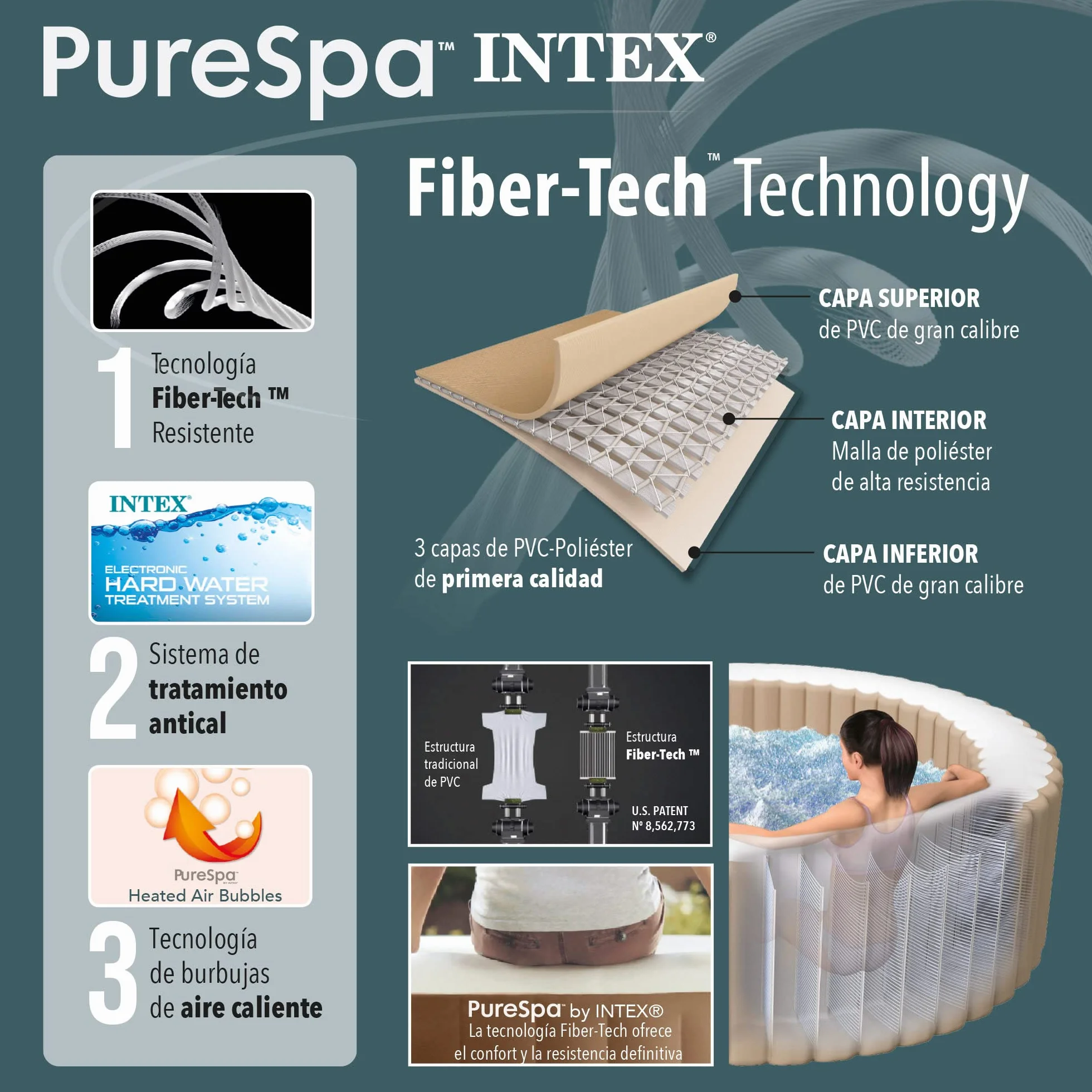 Intex Pure Spa Sahara 6 Places 28428EX Beige