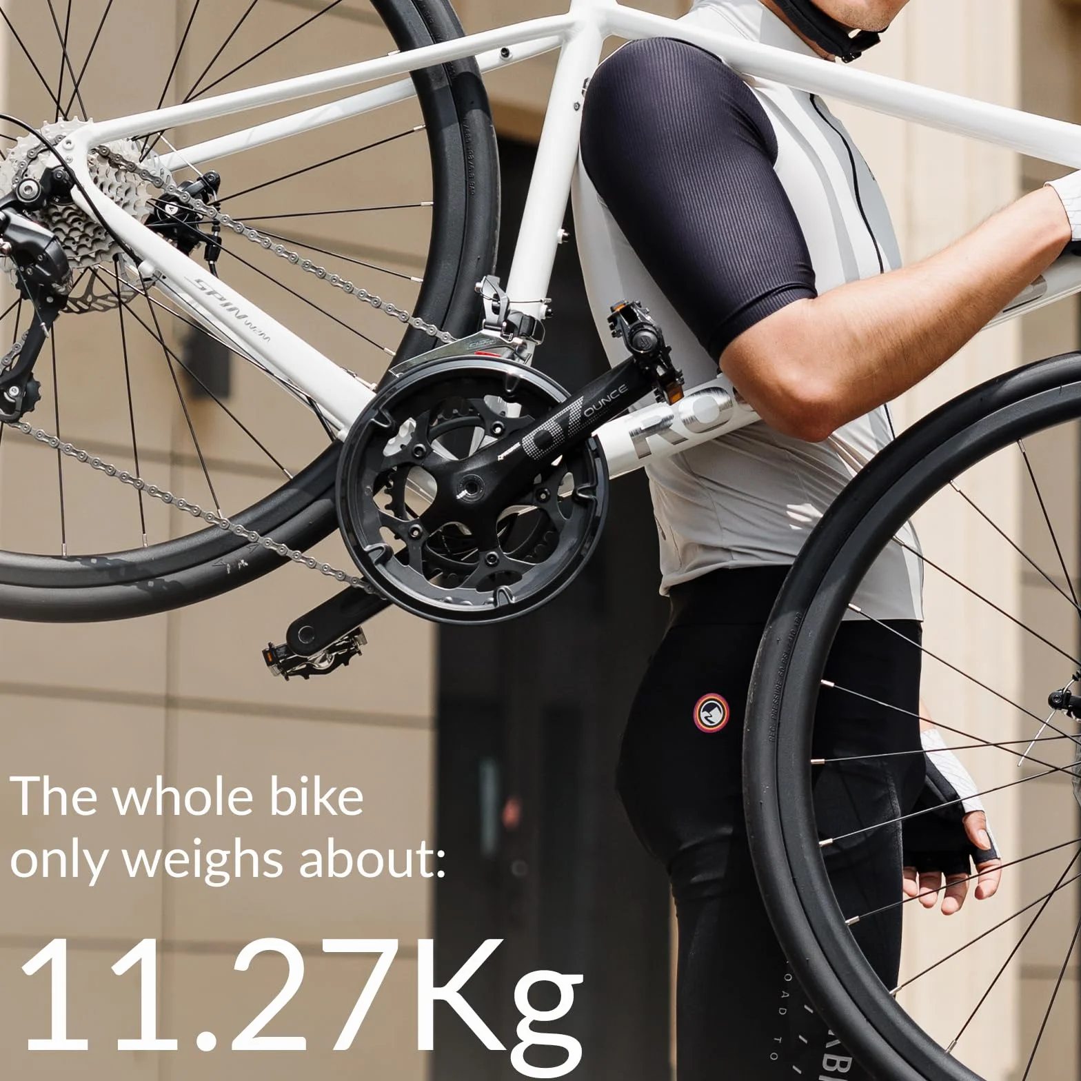 ROCKBROS Vélo de Route Aluminium Léger 11.27kg Groupe Claris 2x8 Freins à Disques Pneus Anti-Crevaison 700x28c