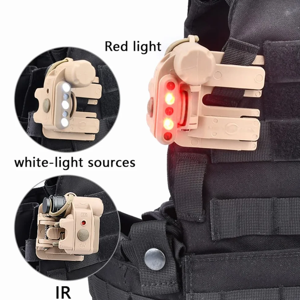 Casque Tactique Lumière Gen 3 LED Infrarouge Blanc avec Rotation 360°