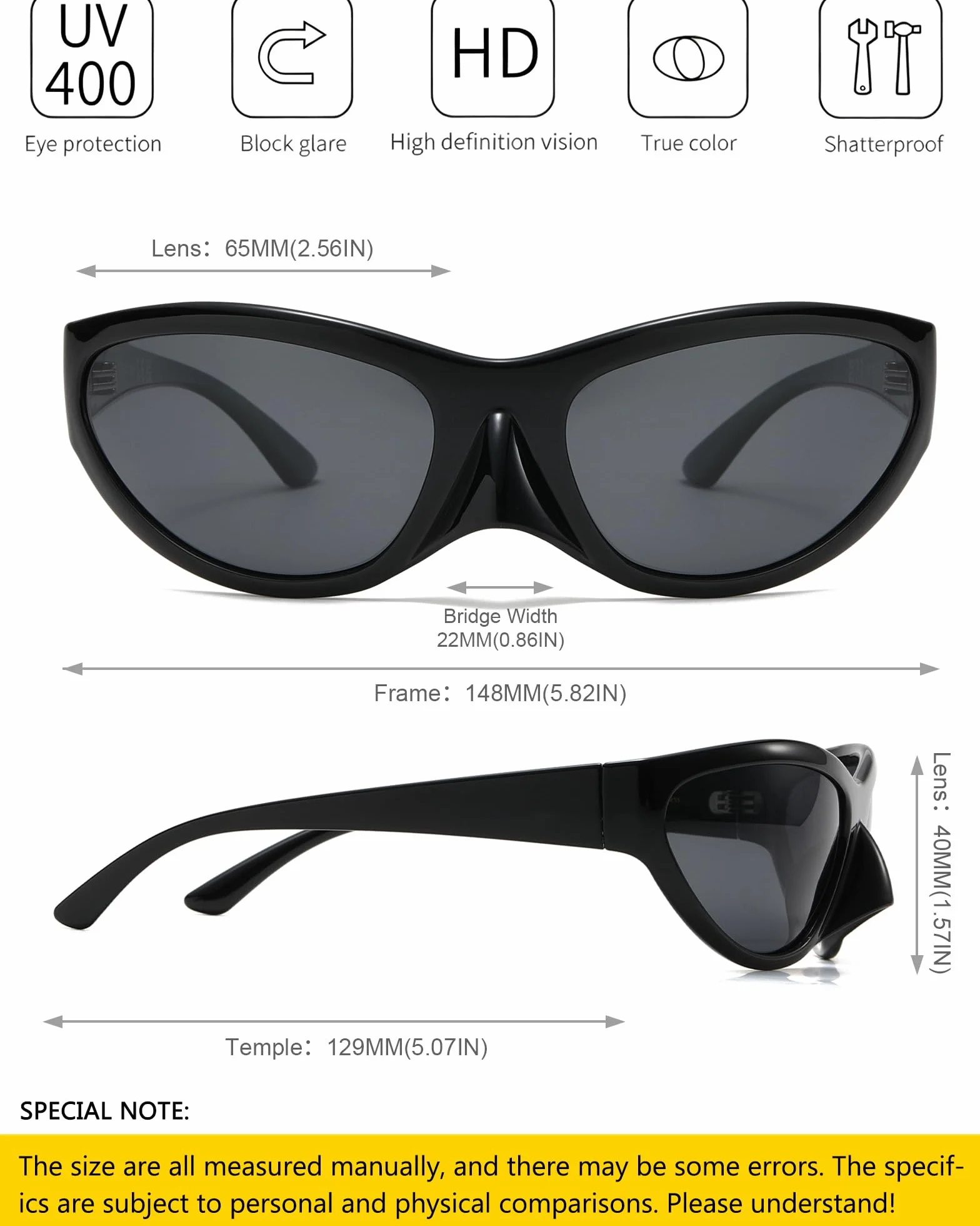 SHEEN KELLY Lunettes de soleil Sport Polarisées enveloppantes TR90 pour homme et femme, style futuriste, ovales et miroir, Lunettes cyclisme