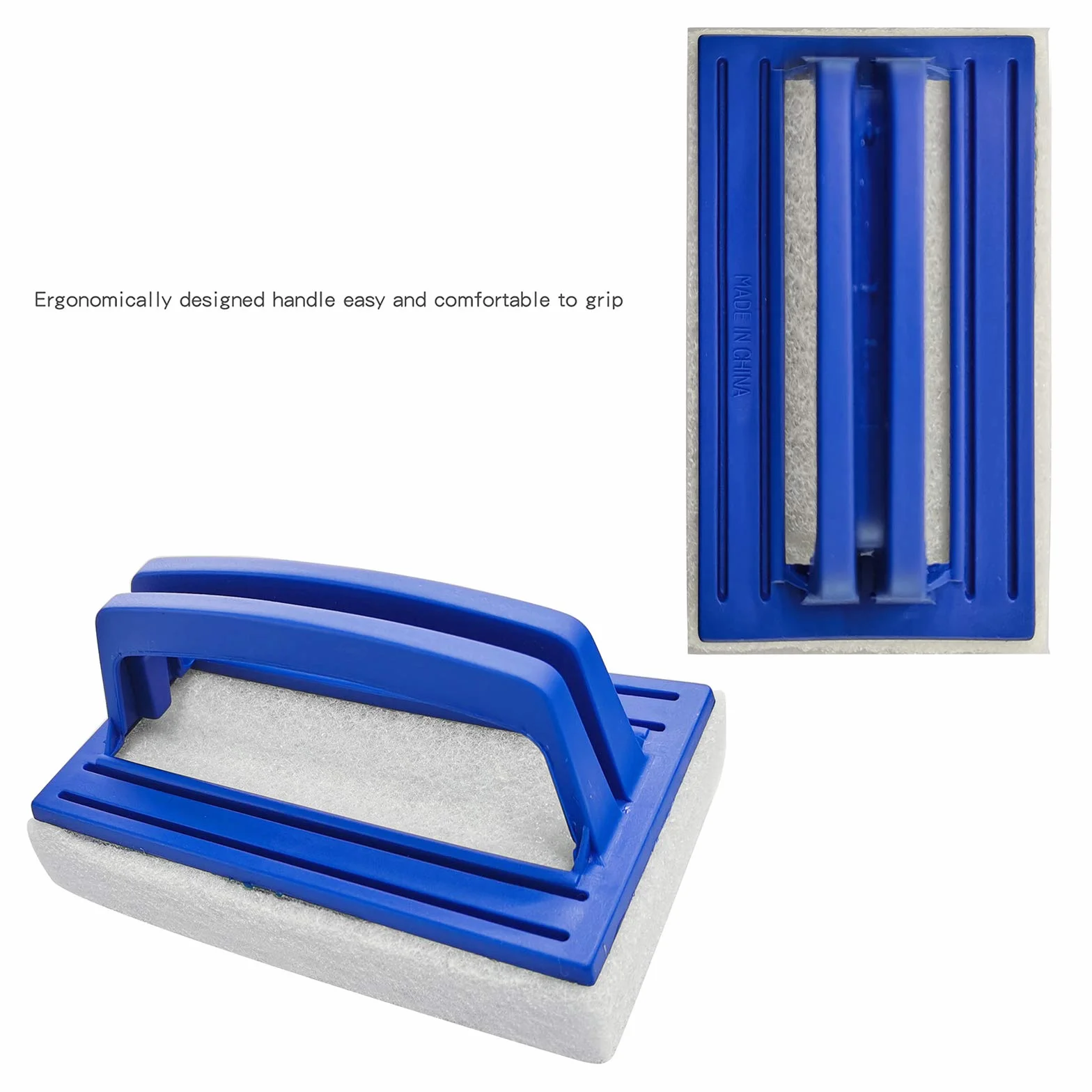 Brosse Éponge Ligne d'Eau Plastique 2 Pièces pour Nettoyage Plancher Mur Spa Baignoires