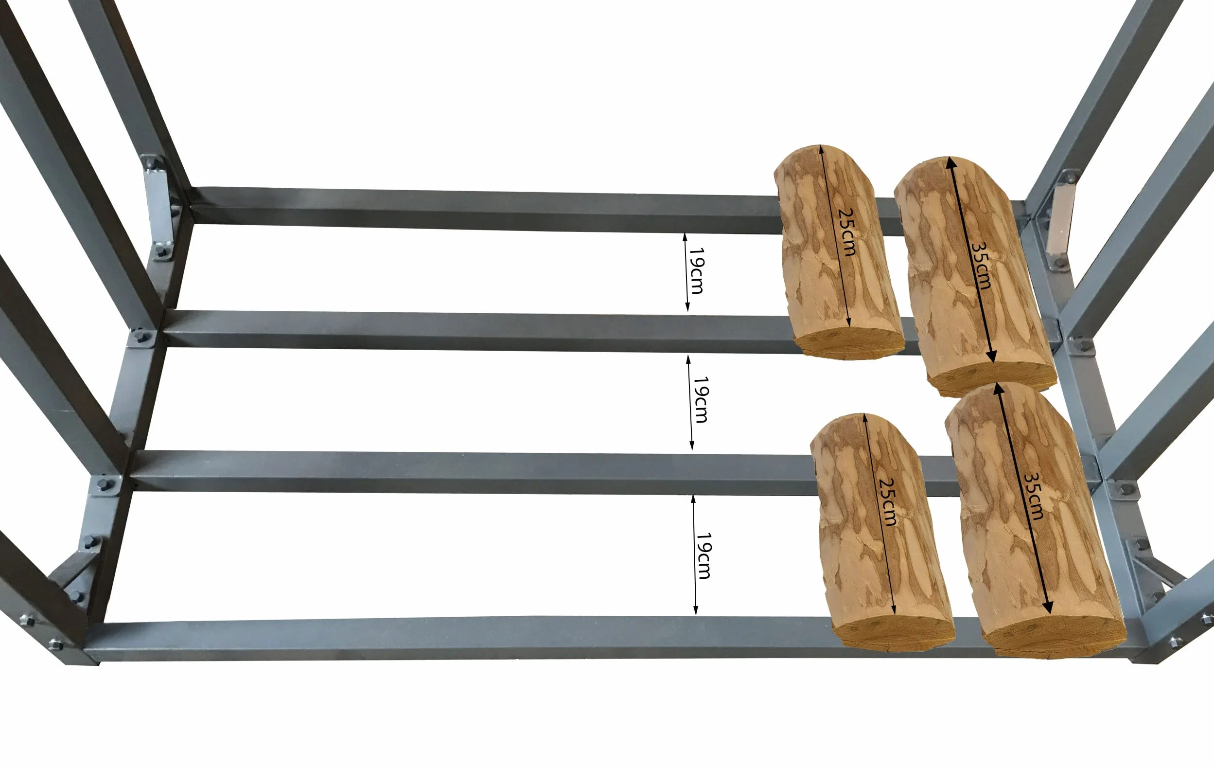 Étagère en métal pour Bois de cheminée Anthracite 185 x 70 x 185 cm 2,3 m3