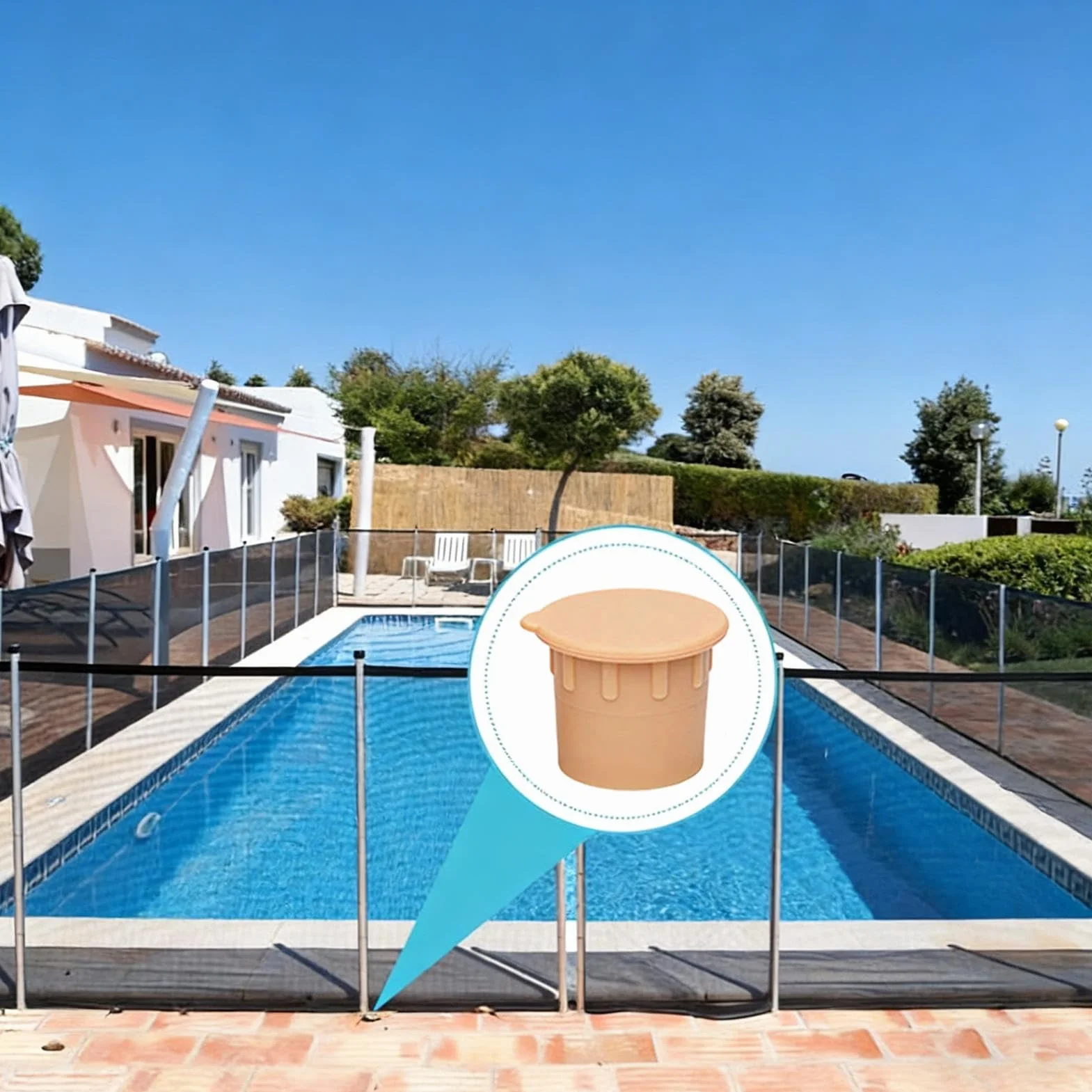 Générique Bouchons pour barrière de Piscine 10 pièces protège-Sol Capuchons de Protection pour Trous