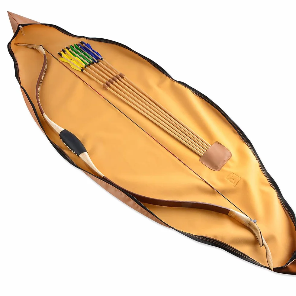 SHARROW Sac d'arc Traditionnel Arc Recourbé Longbow Housse Arc Housse Sac Cuir pour Tir à l'arc