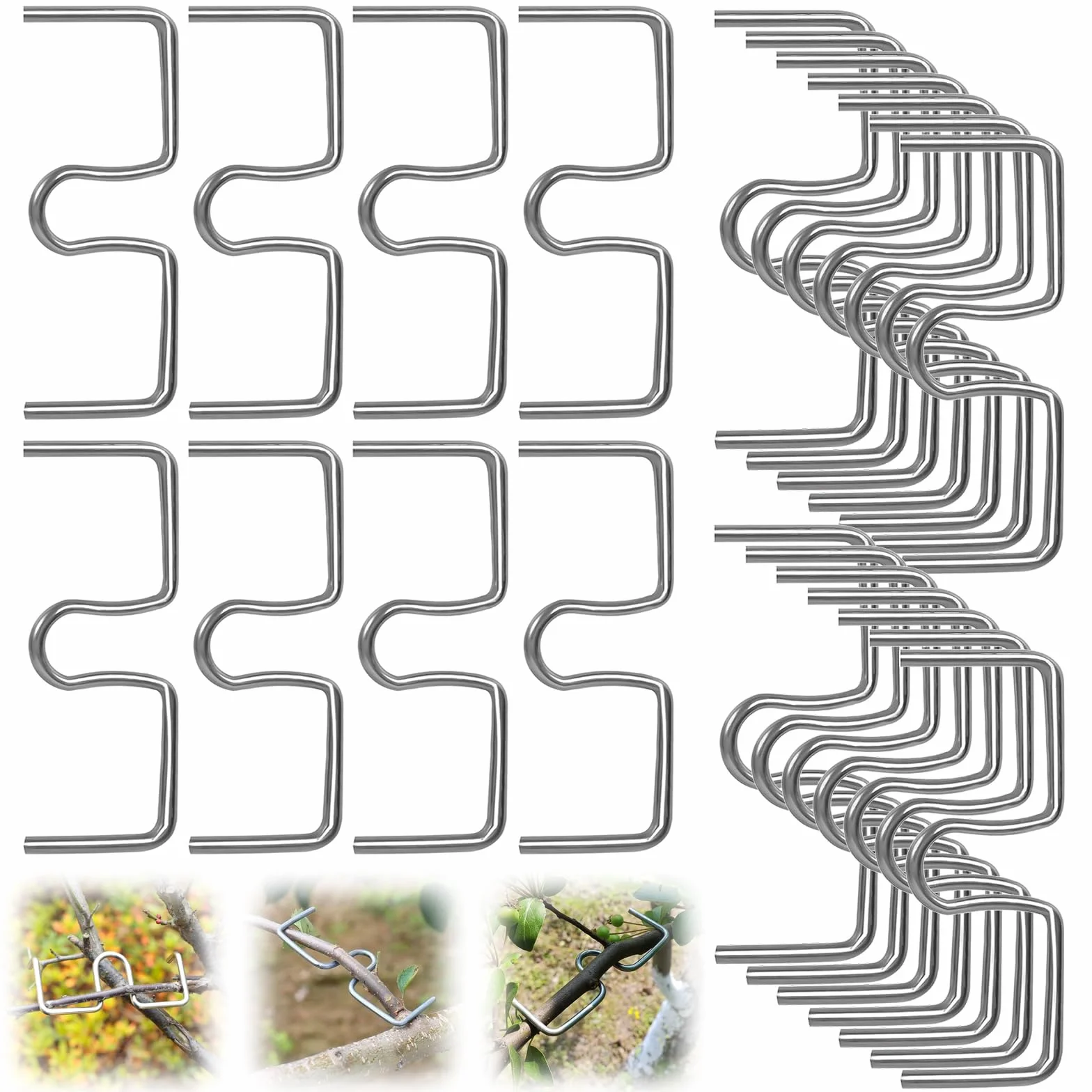 Épandeur de Branches d'Arbre en Forme de M, 25 PCS, Support Arrache-Branches pour Branches Fruitières