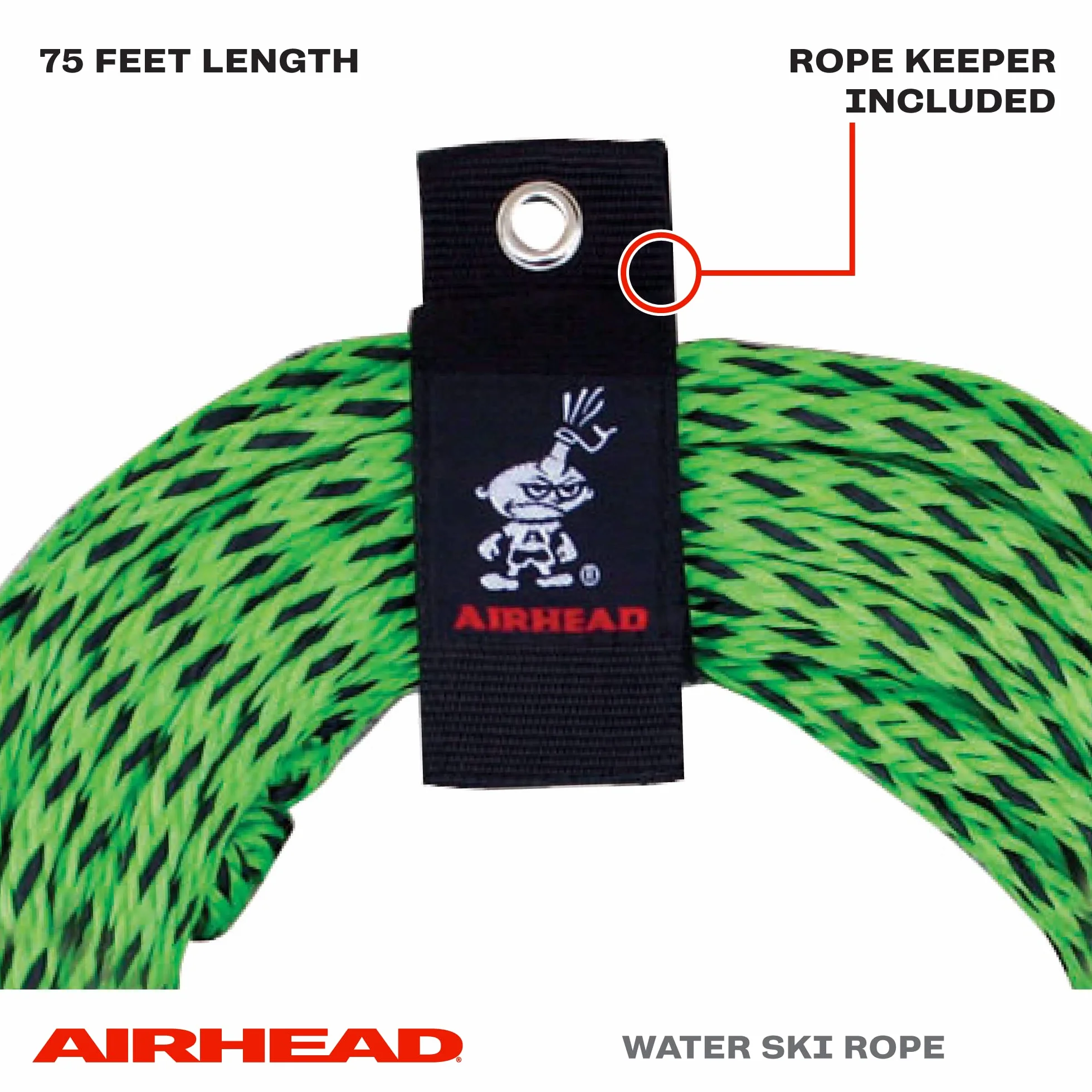 Kwik Tek AIRHEAD Ahsr-9 Sports Nautiques Corde avec poignée EVA, 75 – Pieds