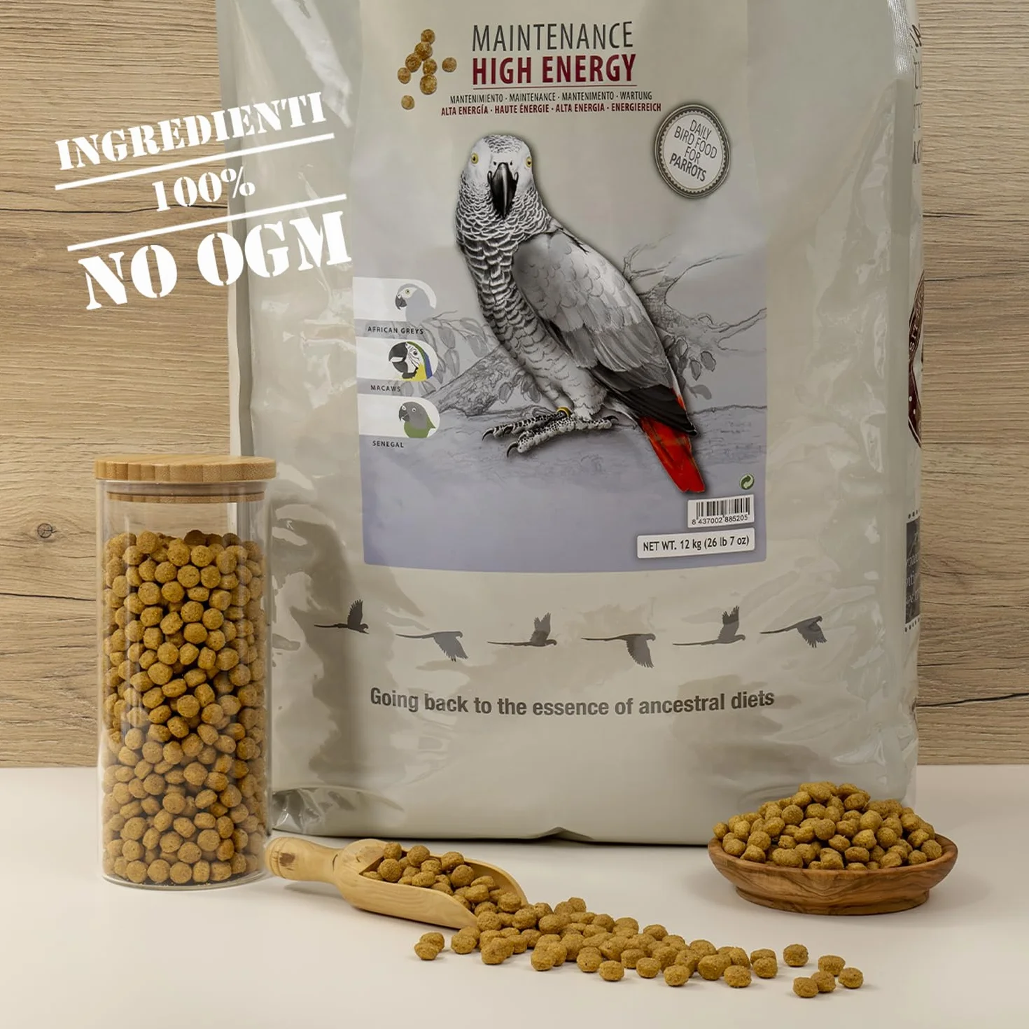 Psittacus Perroquet Aliment Haute énergie 12 kg