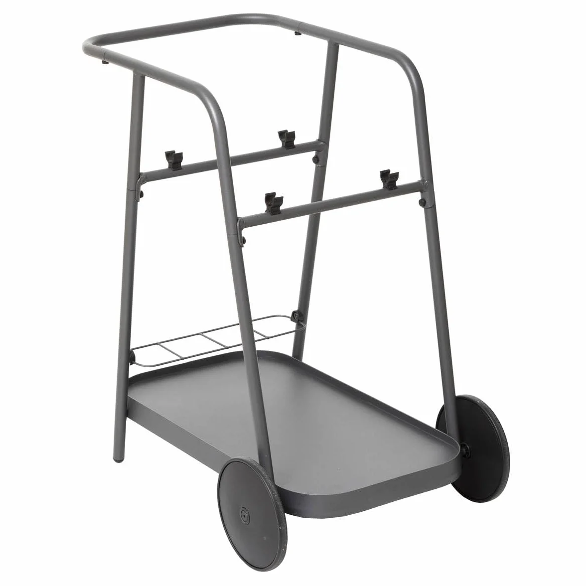 Hespéride Desserte de Jardin 2 Étages Easiness Graphite Aluminium Anti-Rouille Mobilier Extérieur