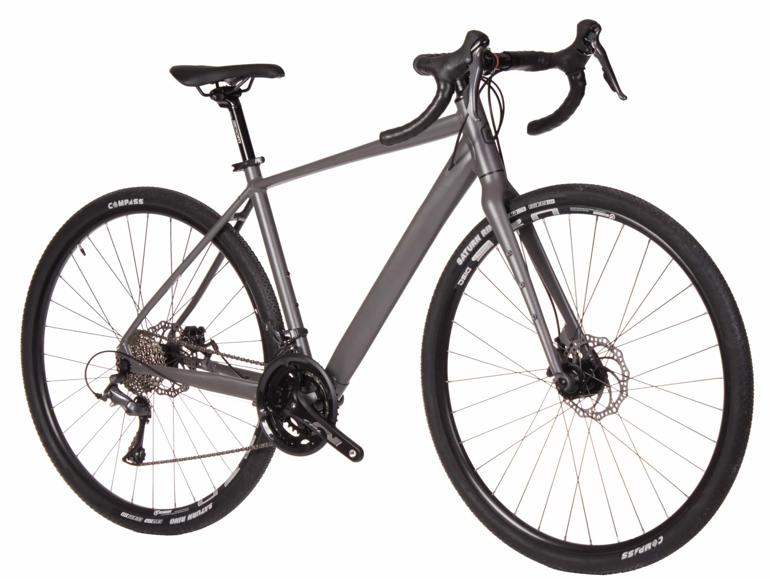 Vélo Gravel Aluminium Route Shimano Claris 2x8 Vitesses 700x40c Gris
