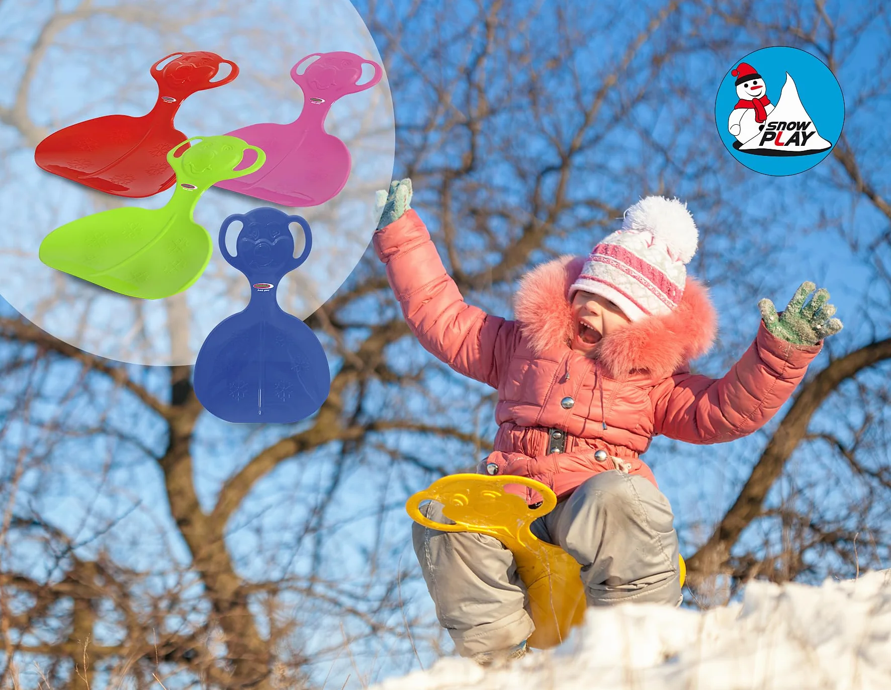 Jamara 460372 460372-Snow Play Barre d'appui en Forme d'ourson en Plastique Flexible Rouge 165 g