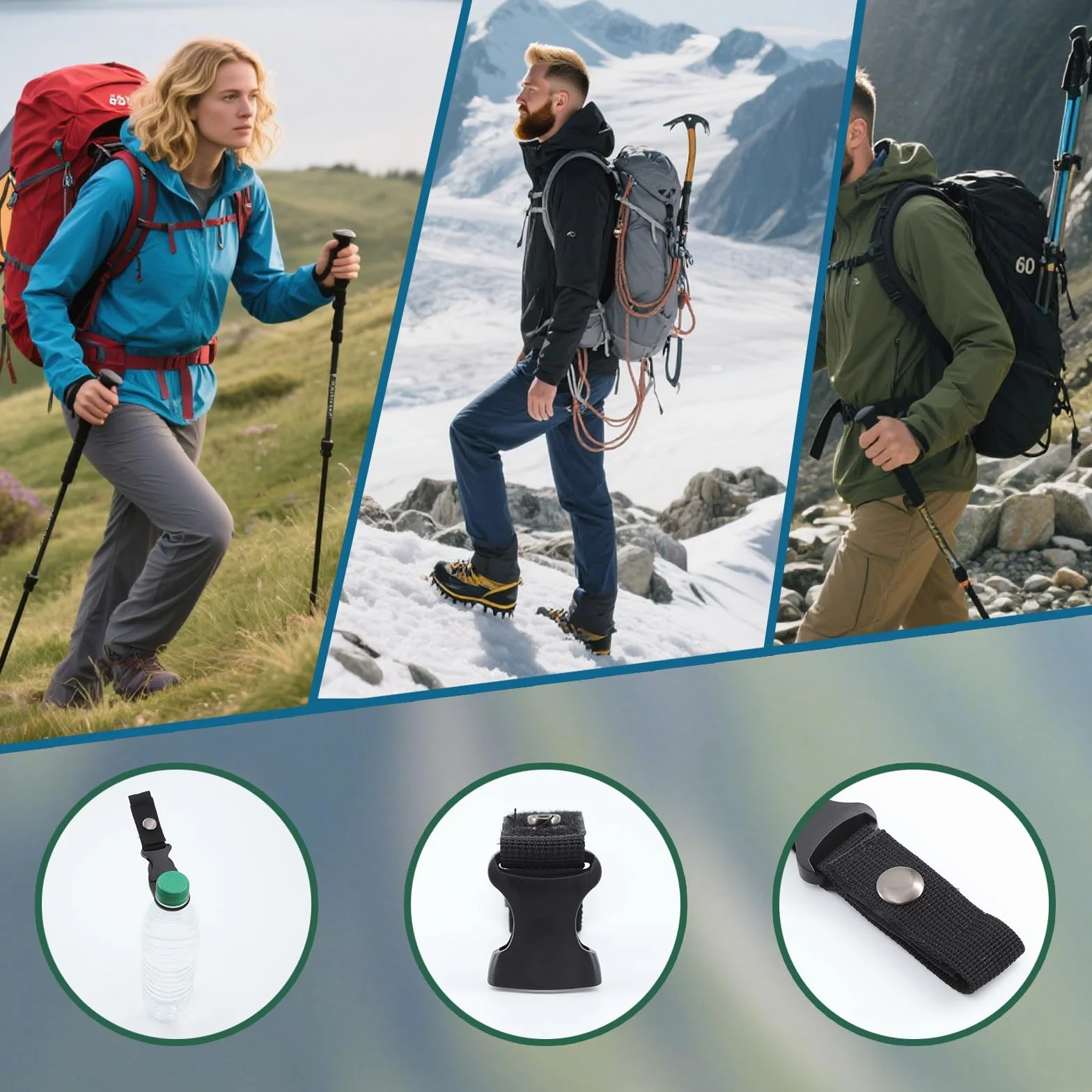 8 Pièces Porte Gobelet Festival avec Boucle de Ceinture, Porte Gourde pour Le Camping, la Randonnée, la Pêche et Autres Activités de Plein Air