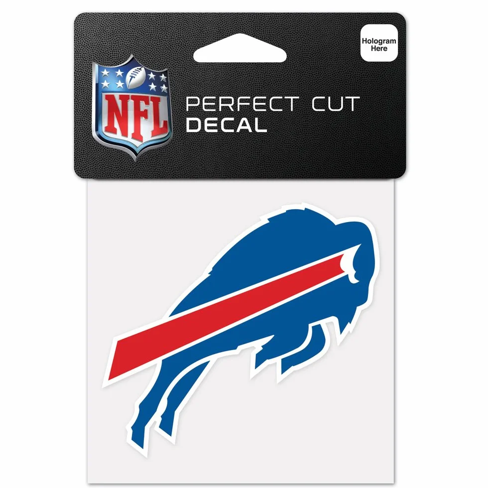 NFL Buffalo Bills 63038011 Perfect Cut Color Decal, 4" x 4", Black