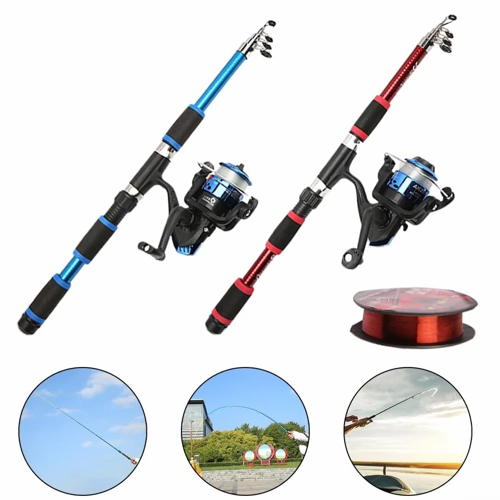 Kit canne à pêche pratique 1 82 m pour installation rapide avec accessoires essentiels pour réussir