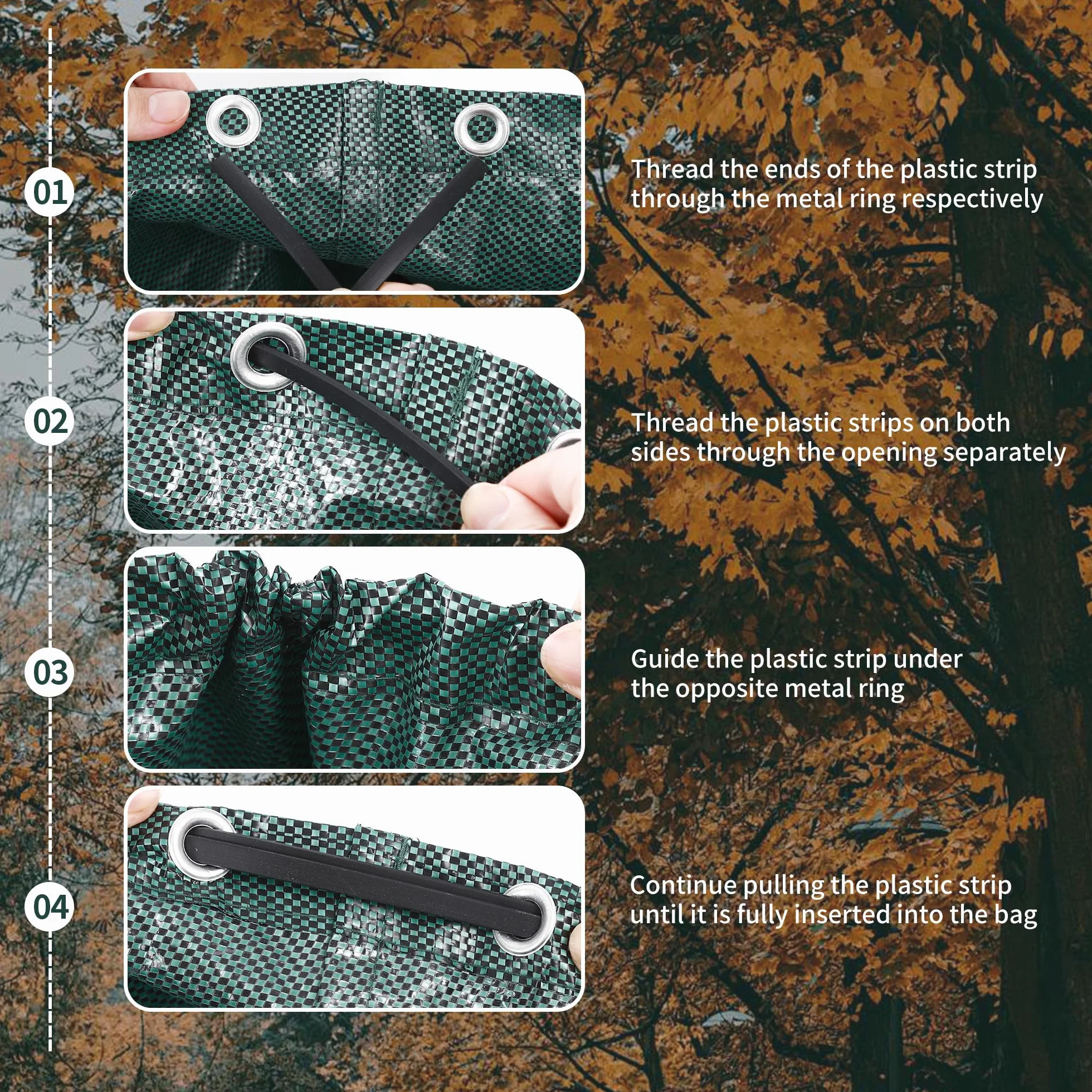 Sac Jardin 500L Pliable Réutilisable Déchets Verts Feuilles