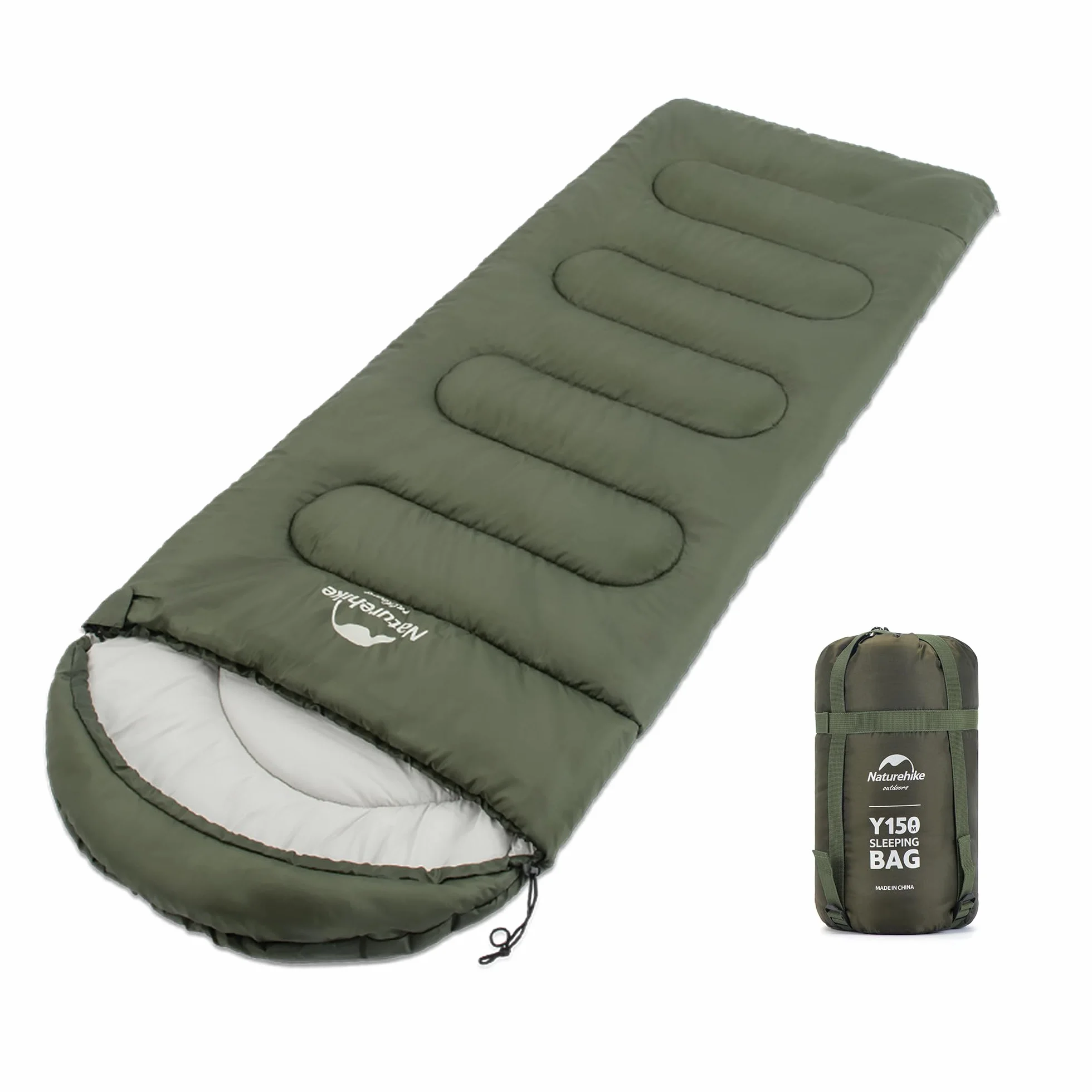Naturehike Sac de Couchage Compact 3 Saisons,Confortable Surdimensionné 220x85cm adapté Adultes,Combiner dans Un Sac de Couchage 2 Personnes,Ultra léger Portable,avec Sac de Compression