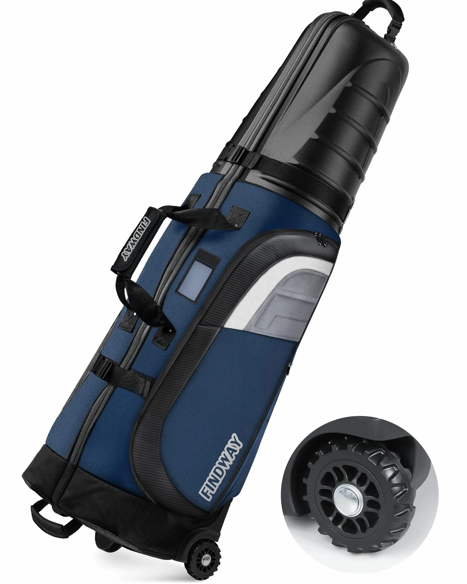 Sac de Voyage pour Clubs de Golf Findway avec Roues, en Tissu Oxford 1680D Résistant à l'eau, Coque Rigide en ABS, Durable et étanche, Idéal pour Les Voyages et Les Vols de Golf pour Hommes et Femmes