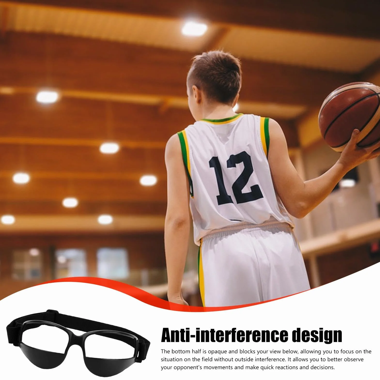 Adorables lunettes de basket-ball d'entraînement avec spécifications de dribble - Essentiels de protection portables