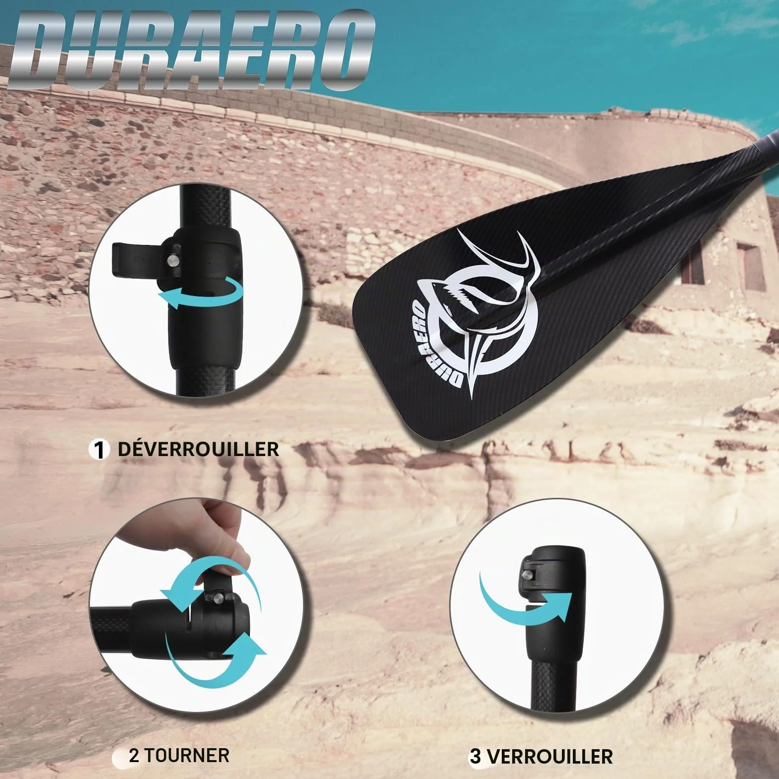 Pagaie Carbone avec Sac - 3 Pièces pour Sup Kayak Stand Up Paddle Board Professional Speed ​​- Légère 760 g Pagaie Télescopique Réglable 165 cm - 205 cm Paddle Kajak Surfboard Plug-in System