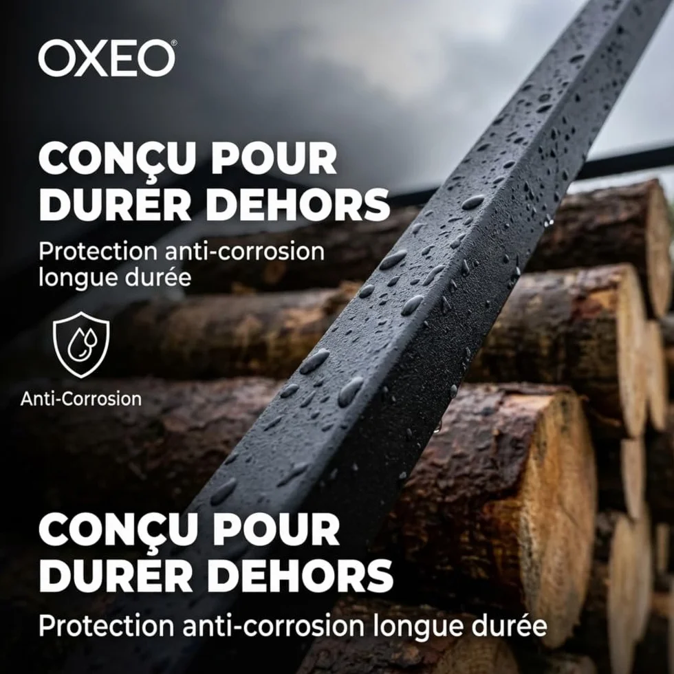 Oxeo Range bûches XXL Extensible Acier revêtement époxy Hauteur 1.5 m Grande capacité
