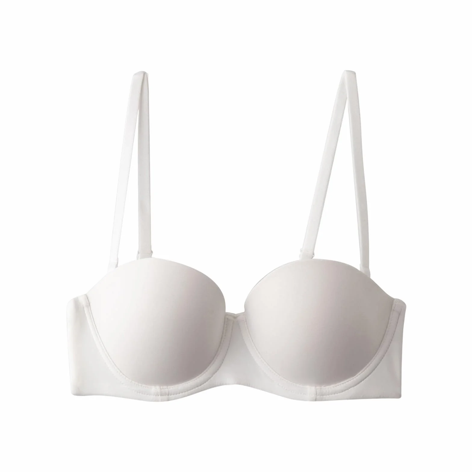 Bikinitop One Fab Fit Soutien-gorge à armatures pour femme Demi T-shirt Soutien-gorge convertible pour femme Haut ventre nu, Blanc., 85A