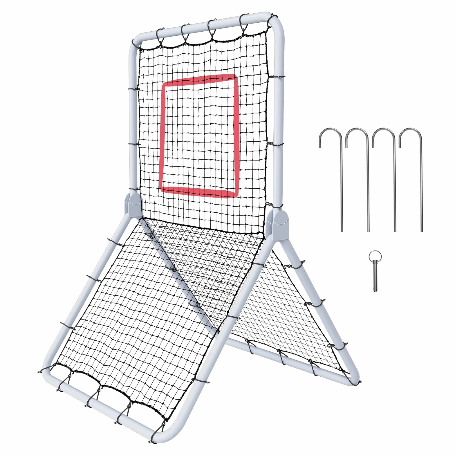 VEVOR Filet de Rebond pour Baseball et Softball, 1066,8 x 1828,8 mm, Filet de Lancement de Baseball, entraîneur de Rebond de Lanceur, 5 Angles réglables, pour la Pratique du Terrain et du Lancer