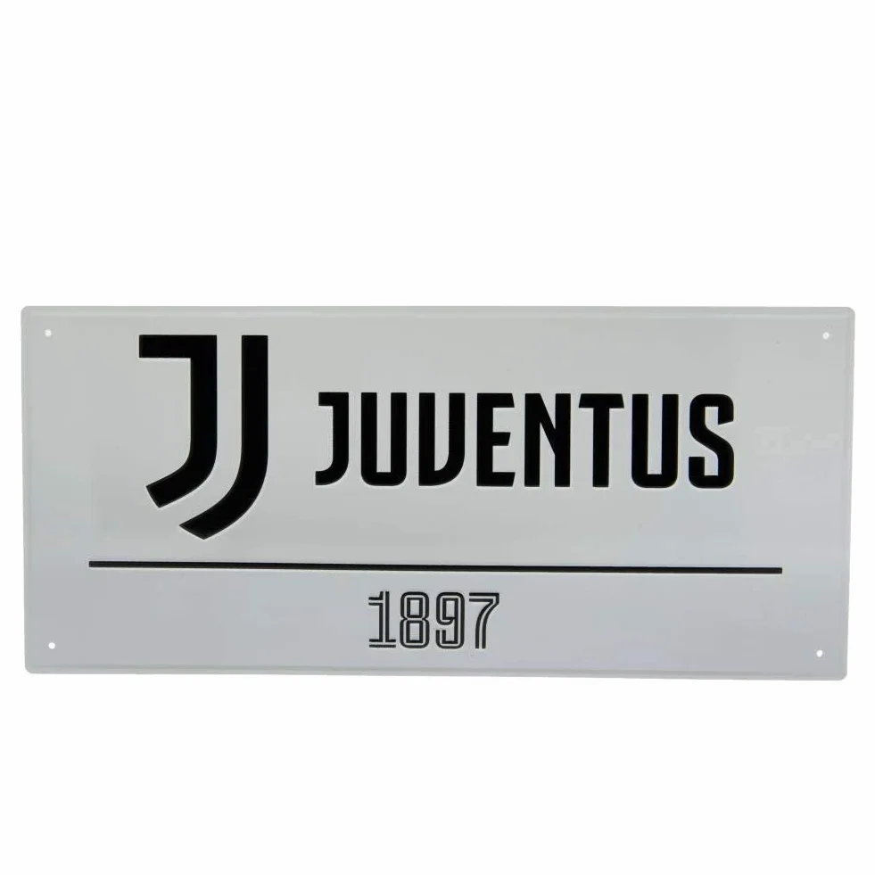 Club Licensed Juventus Street Sign - White (40cm x 18cm)