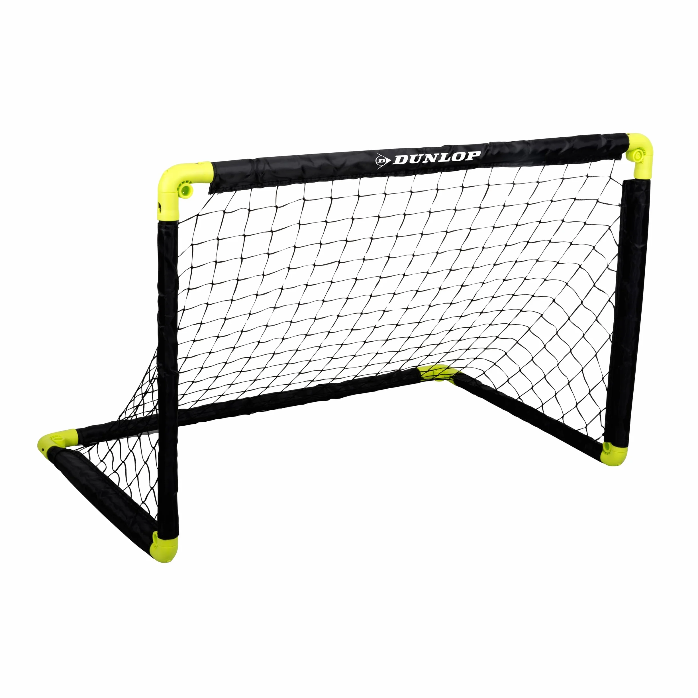 Dunlop Cage de Foot - But de Foot Enfant - Mini But Pliable et Montage Rapide - Kit Entrainement Football pour Enfants et Adultes - Cage Foot Exterieur et Interieur - Noir/Jaune