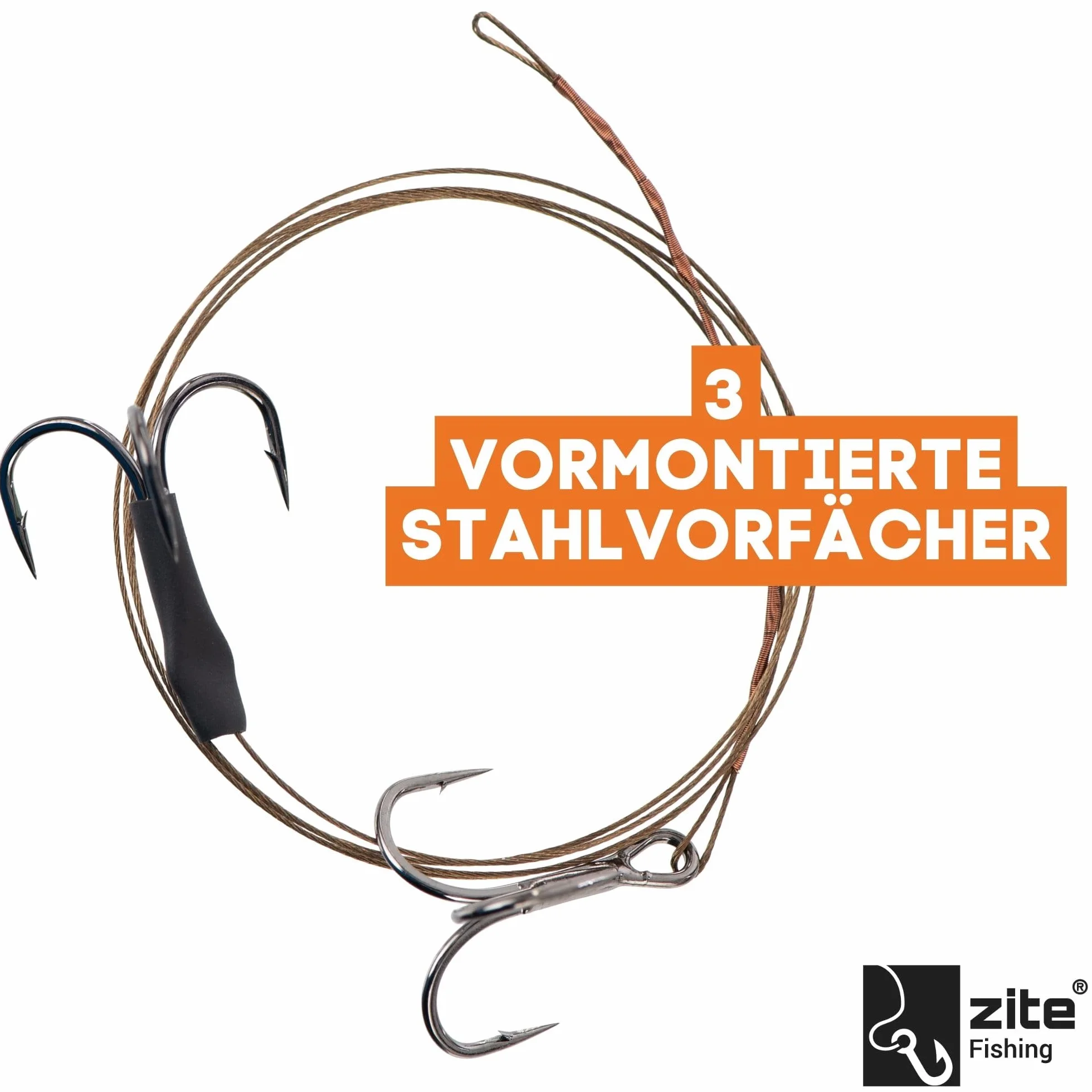 Zite Fishing Deadbait Lot de flotteurs de pêche en cristal 10-25 g Montage double triple prêt à l'emploi
