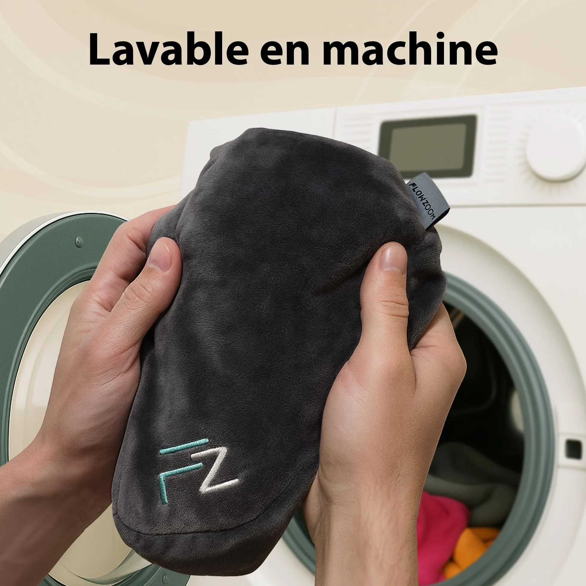 FLOWZOOM Air Oreiller de Voyage Gonflable pour Avion Voiture, Coussin Cervical Réglable 5 Positions Sommeil, Taille L Noir