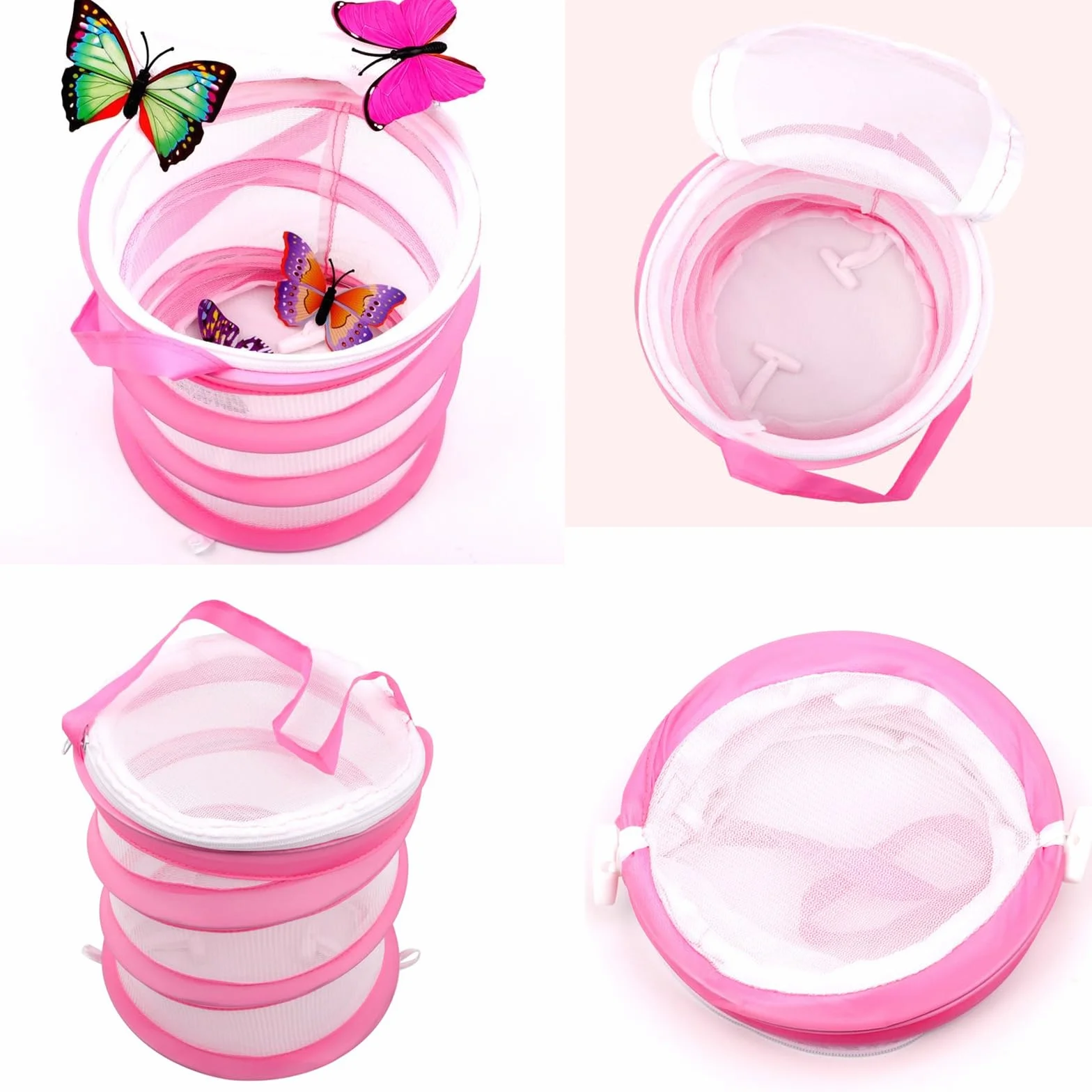 TAIZER Papillon Habitat Cage d'Insectes Pliable Portable Maille d'Élevage Bleu