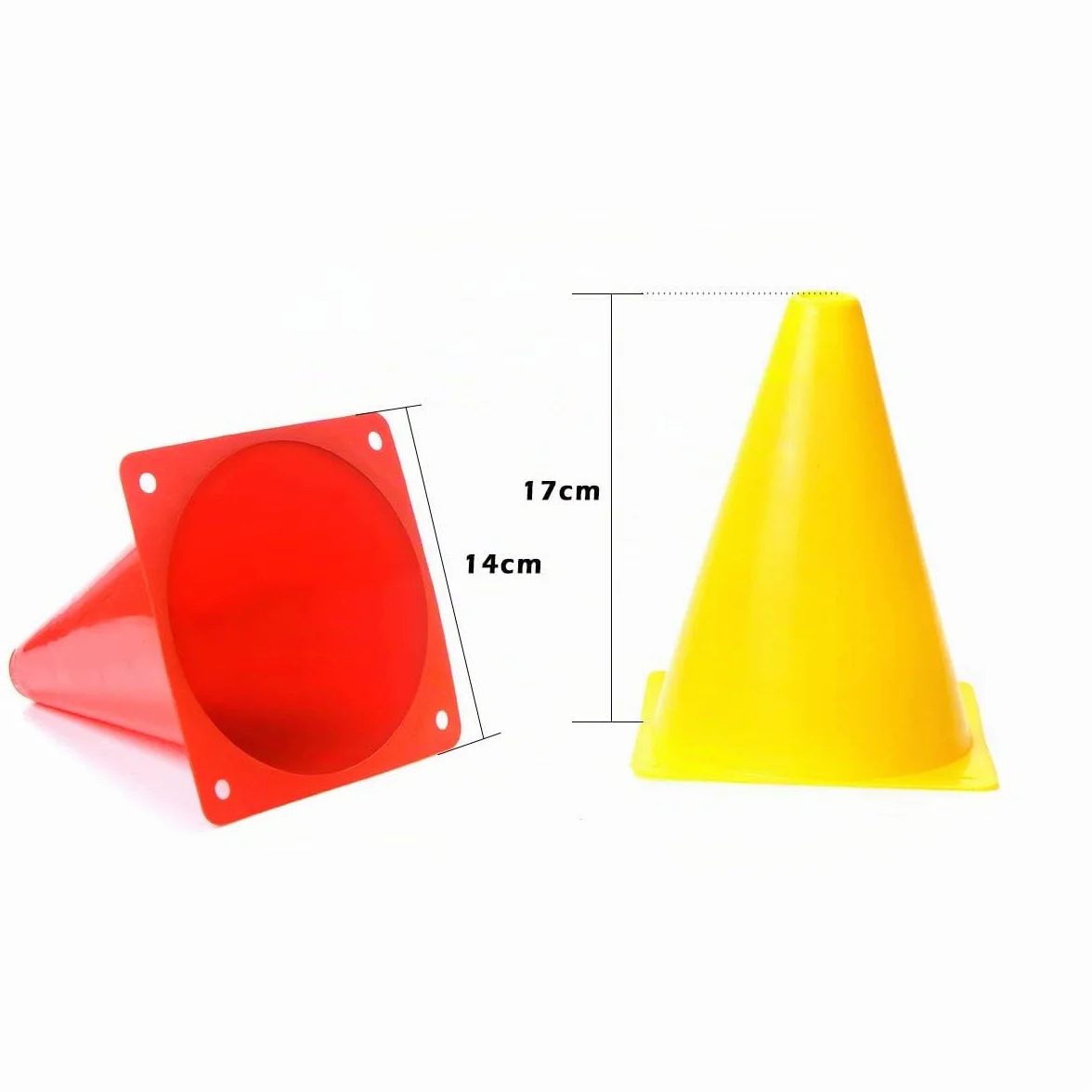 Cônes de Signalisation 17 cm, Cônes de Marquage pour Football, Entraînement Sportif