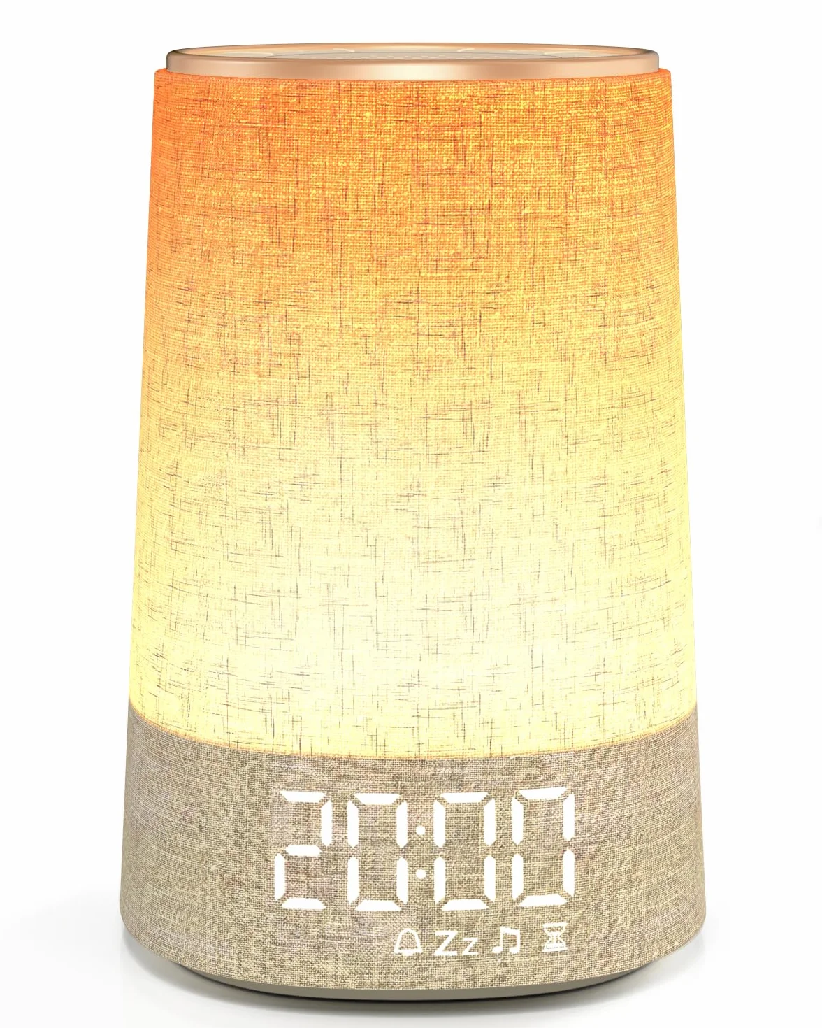 Réveil Lumineux Simulateur d'Aube, Lampe de Réveil LED 7 Sonneries 30 Sons Naturels, Snooze, Minuteur, 10 Niveaux Luminosité