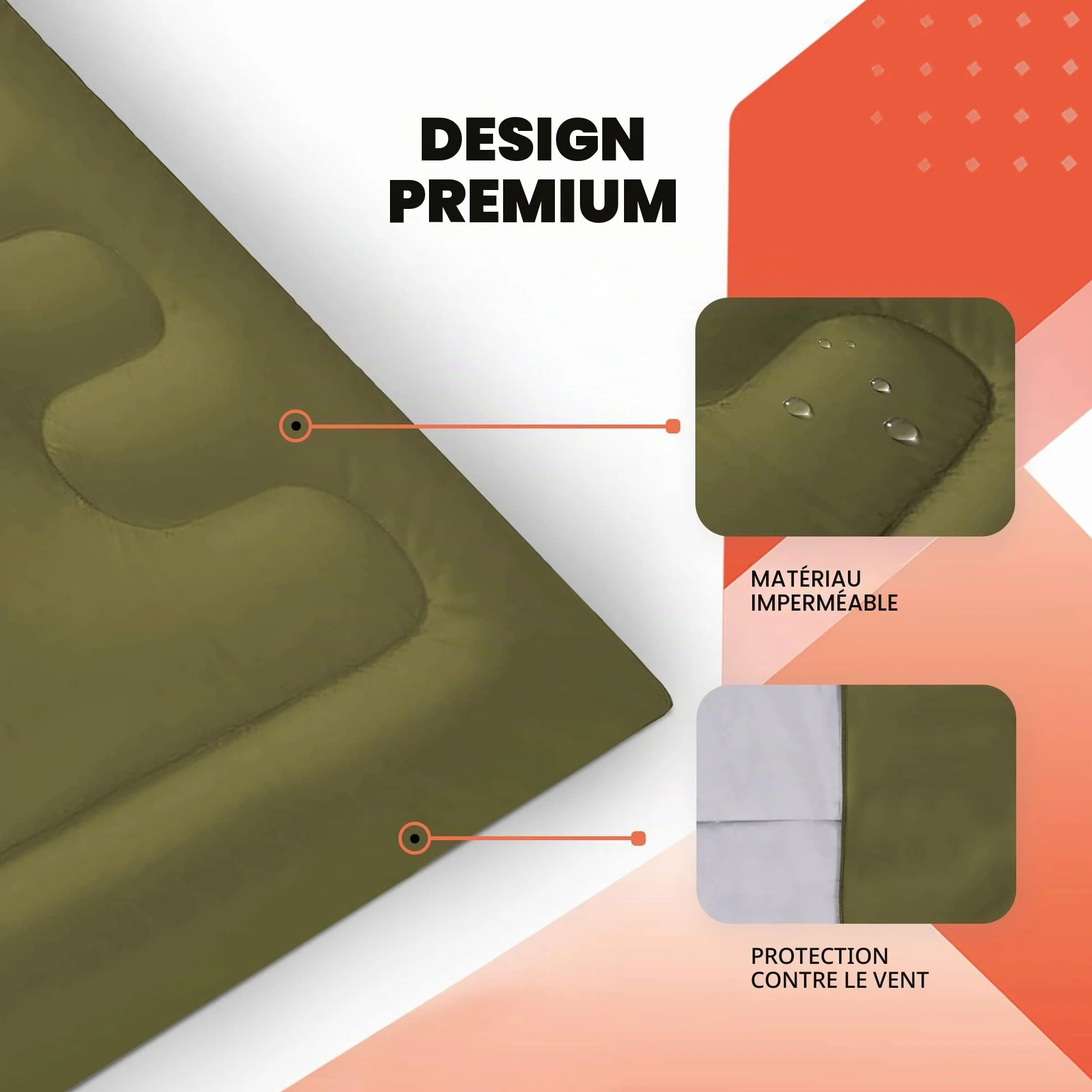 azark Sac de Couchage de qualité supérieure, 350 g/m², léger et imperméable, 4 Saisons de Camping, randonnée et Plein air, Sac de Couchage pour Adultes et Enfants