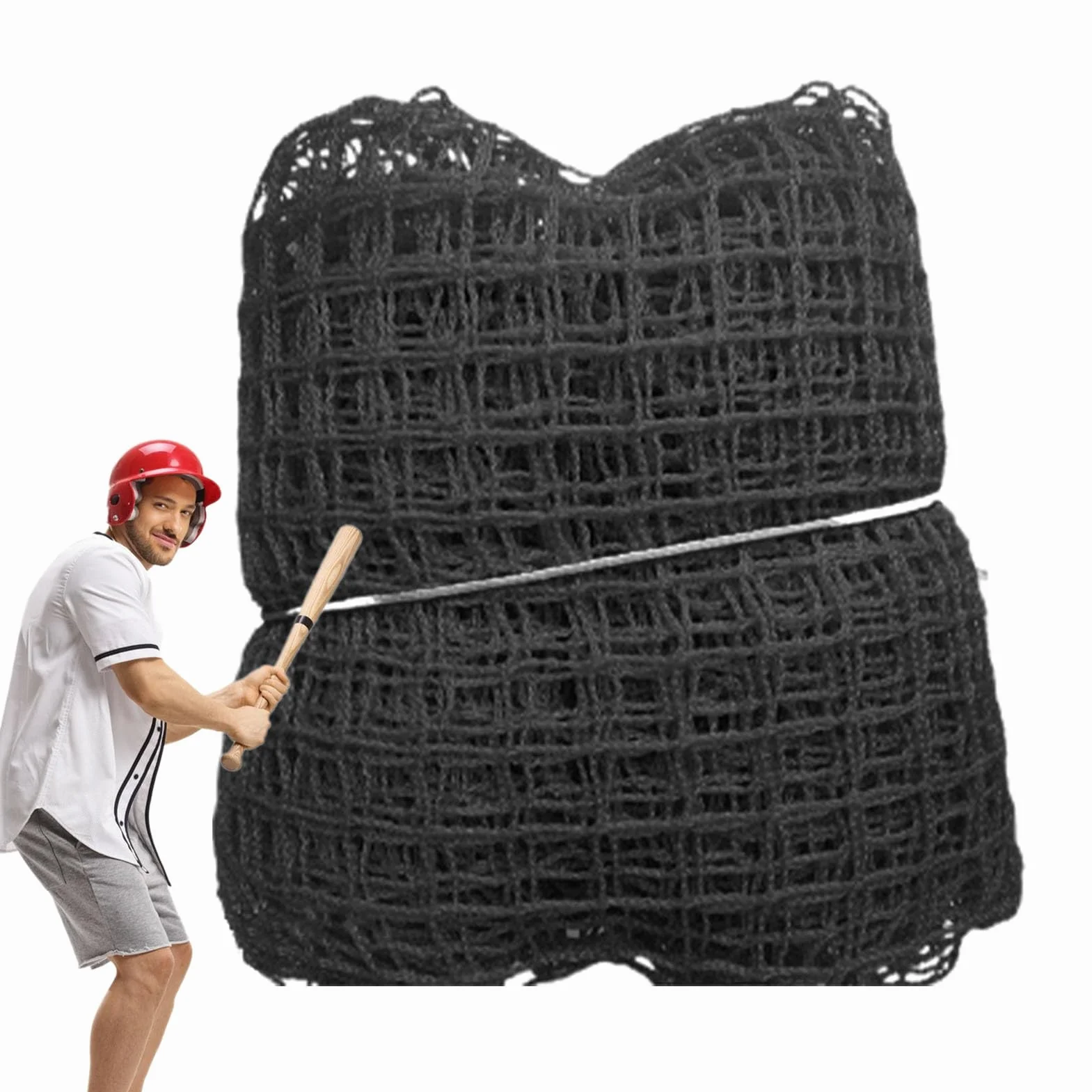 Lambo Filet d'entraînement de Baseball | Filet de Baseball Robuste Vert/Noir | Filet de Conduite Lisse, Filet de Softball Portable pour Jardin, Conduite, Utilisation intérieure et extérieure