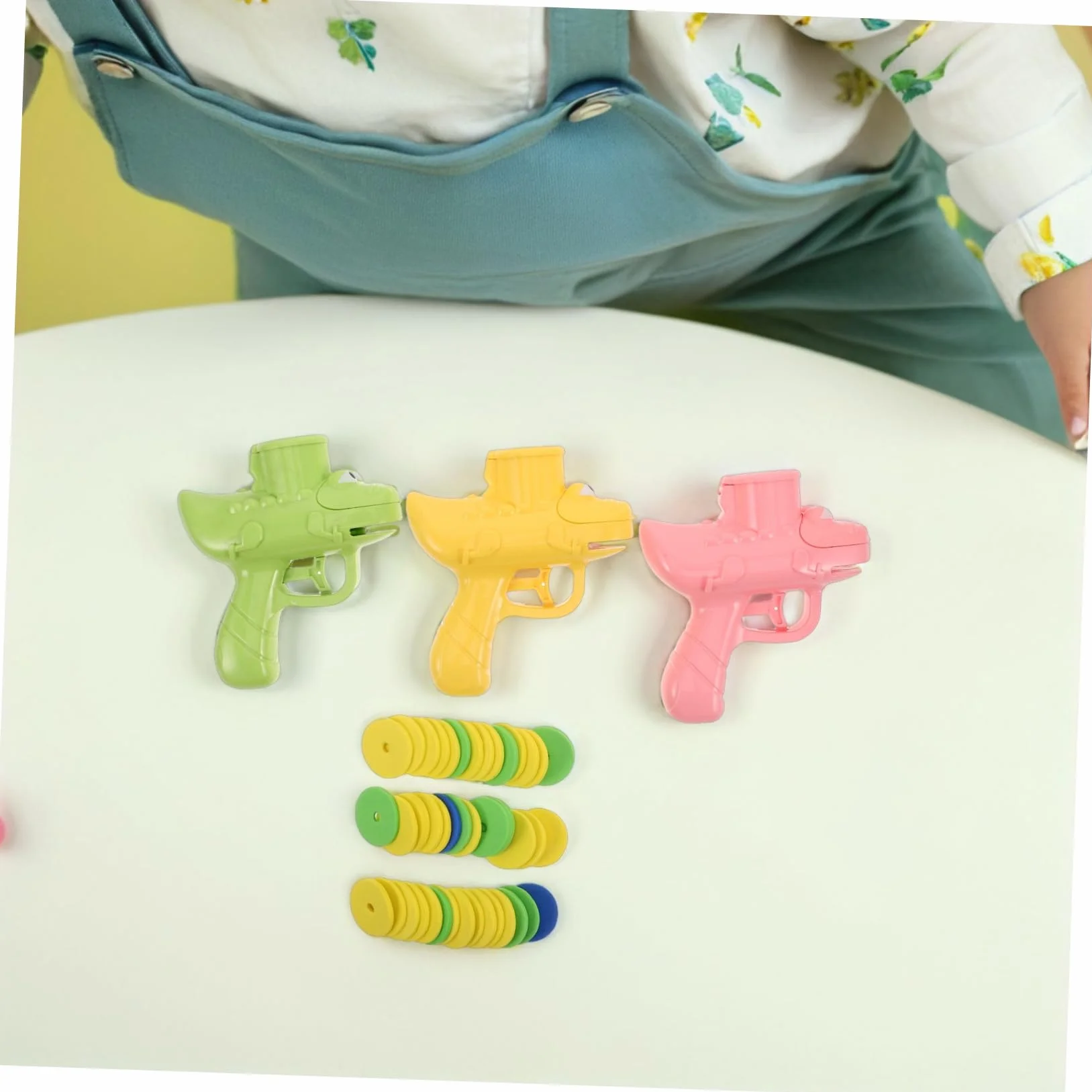TOYANDONA 3 Pièces Lanceur de Disques Souples pour Garçon Fille Jeu Interactif Extérieur Sûr et pour Fêtes et Garçons et Filles
