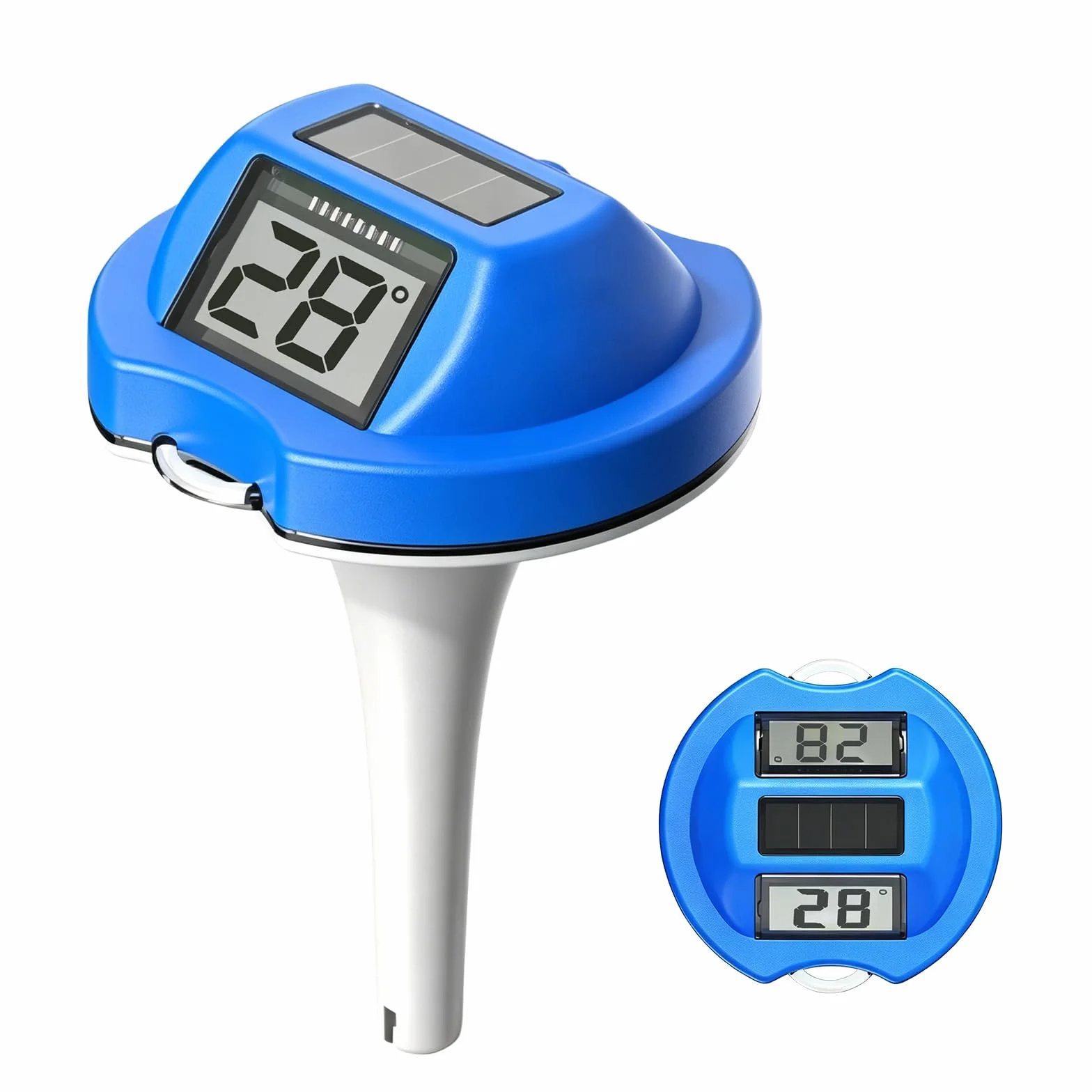 Thermomètre de Piscine Numérique Solaire avec Écran Double Face Flottant pour Spas et Piscines